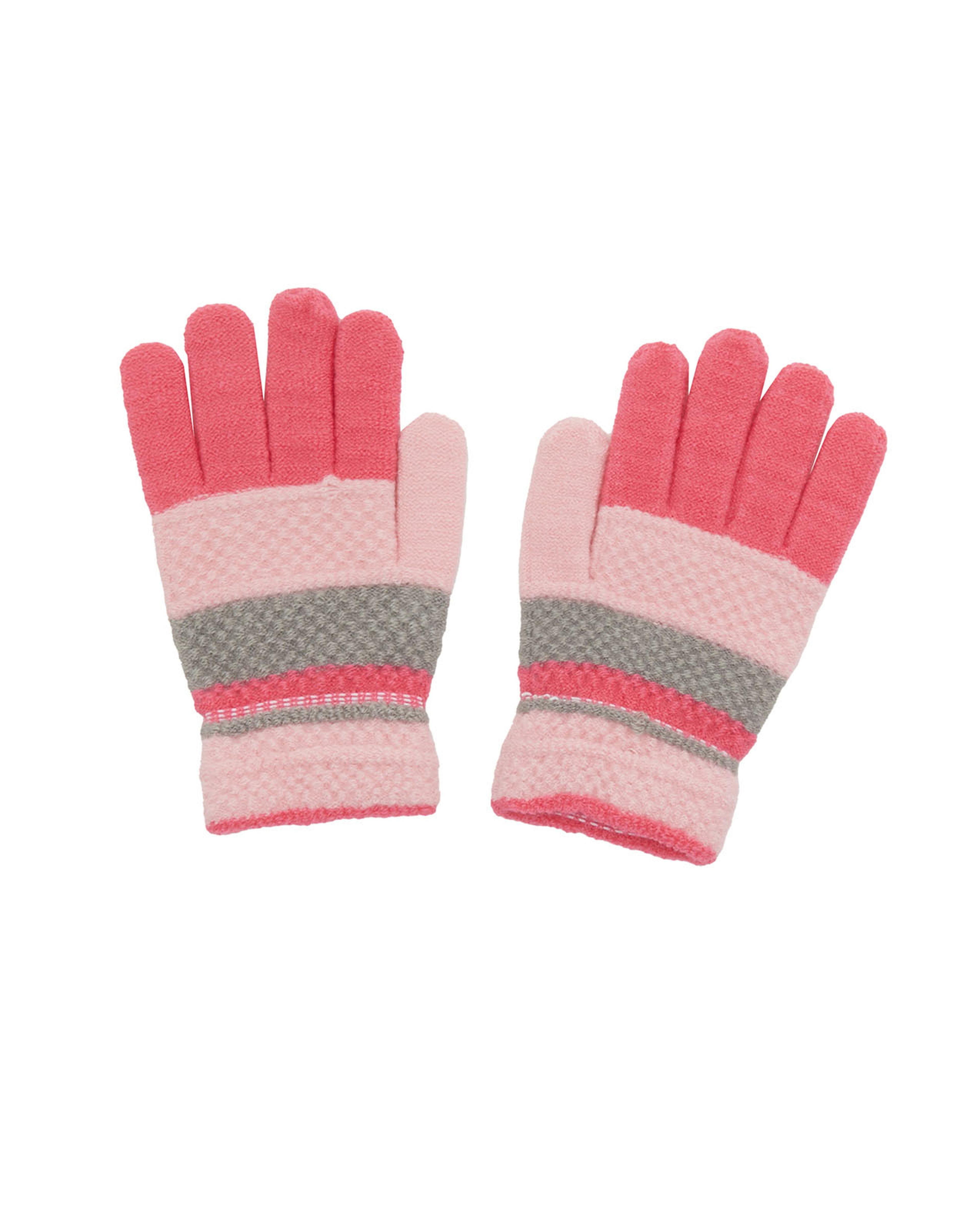 قفازات منسوجة وملونة