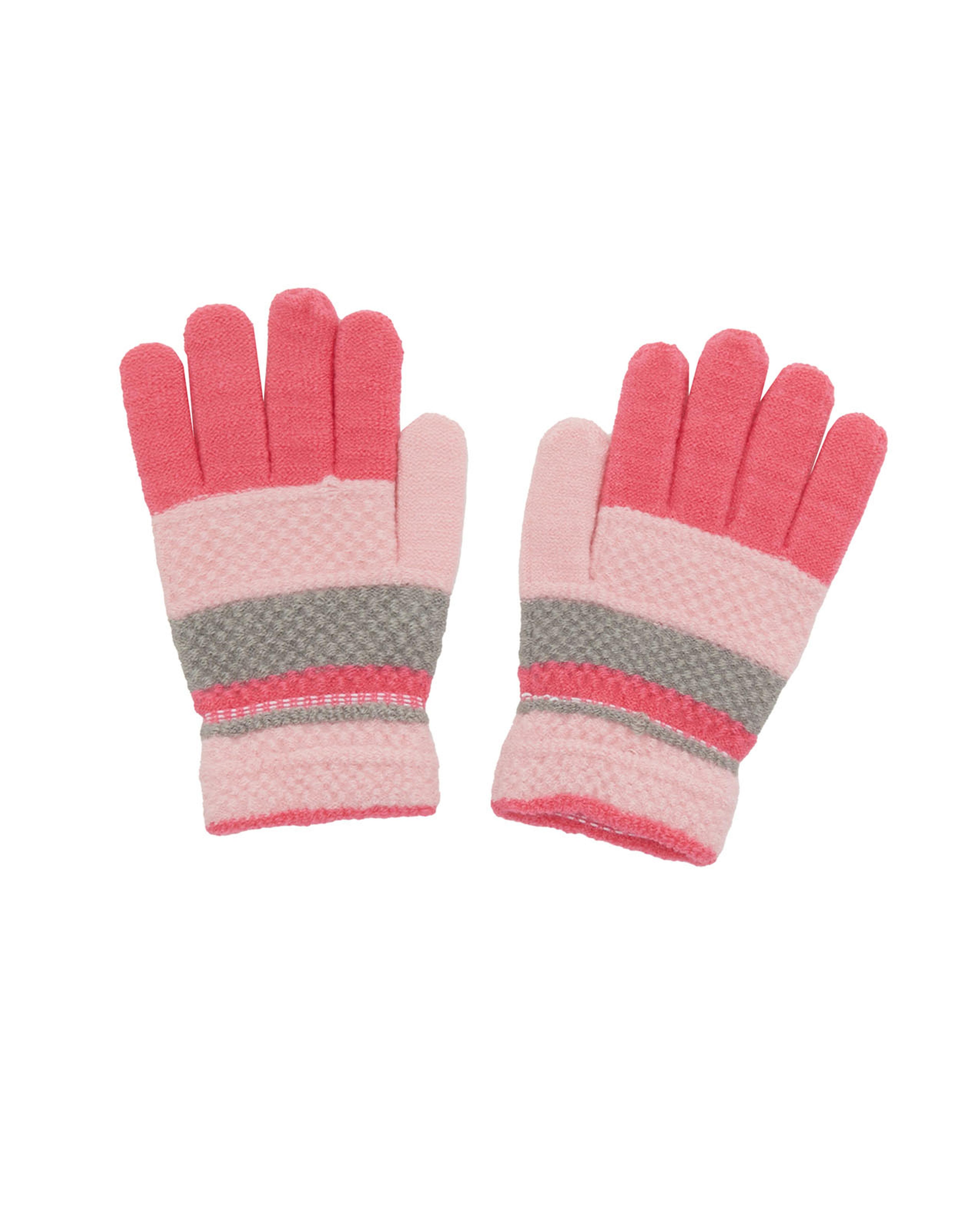 قفازات منسوجة وملونة