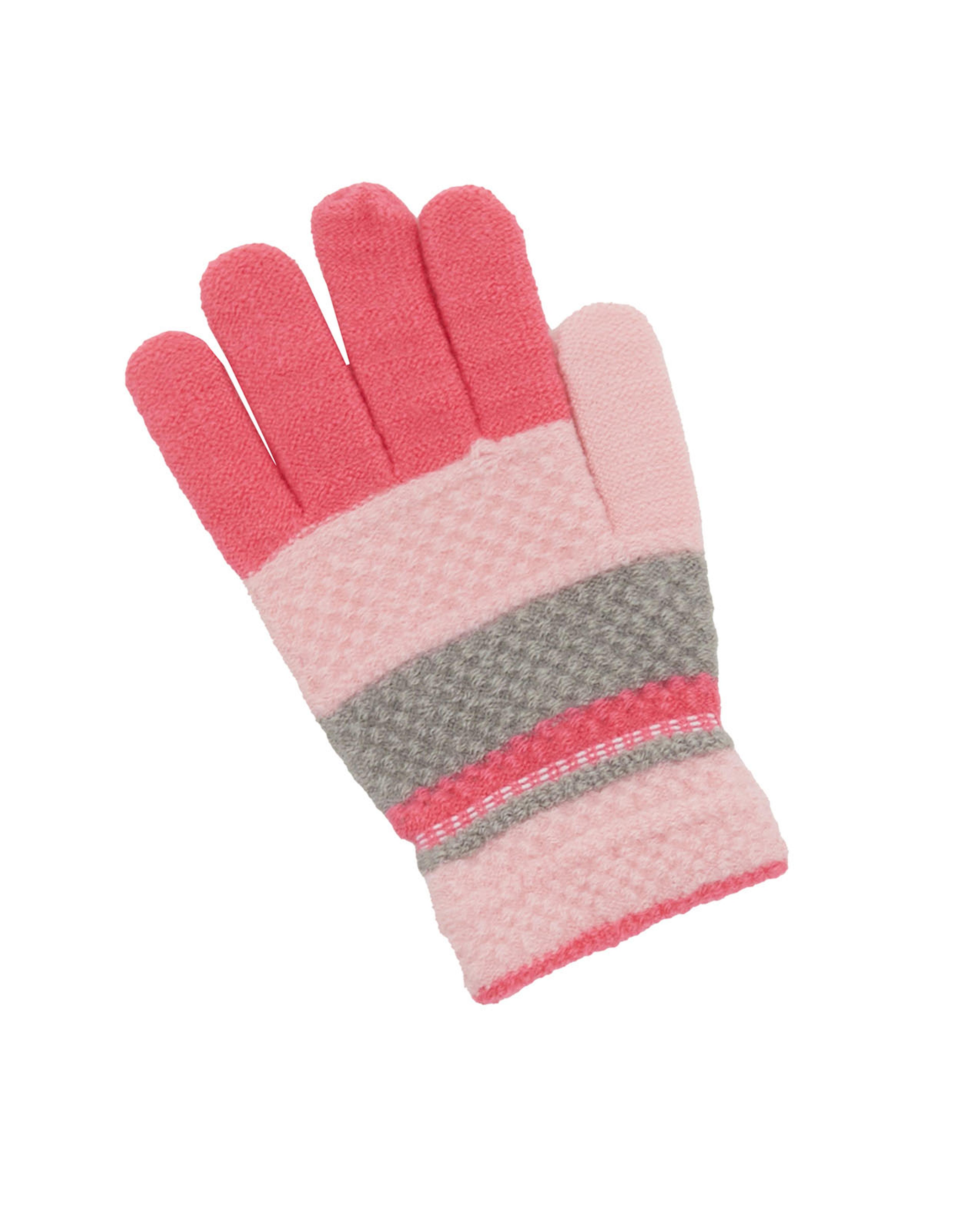 قفازات منسوجة وملونة