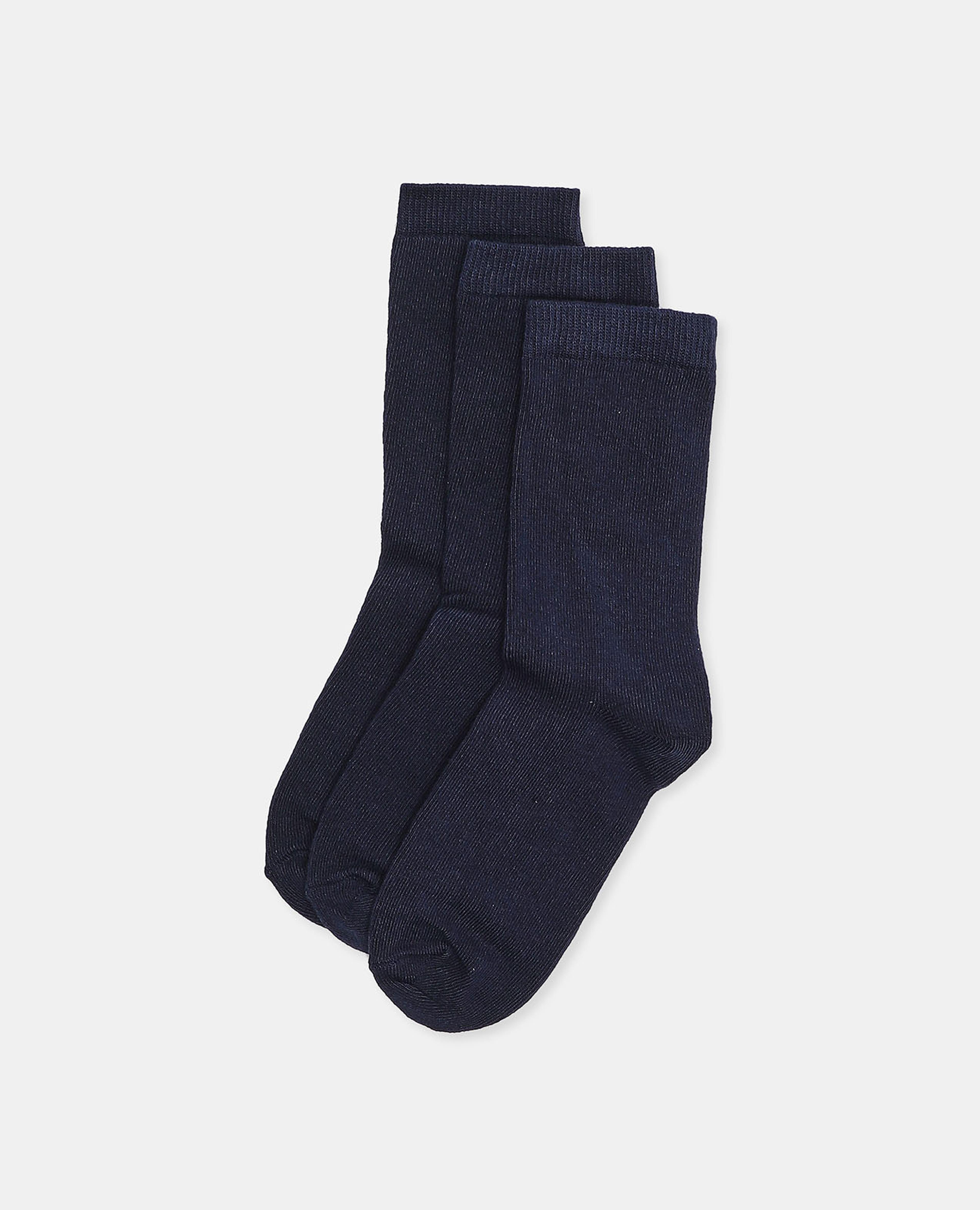 Pack of 3 - Solid Mid Calf Socks