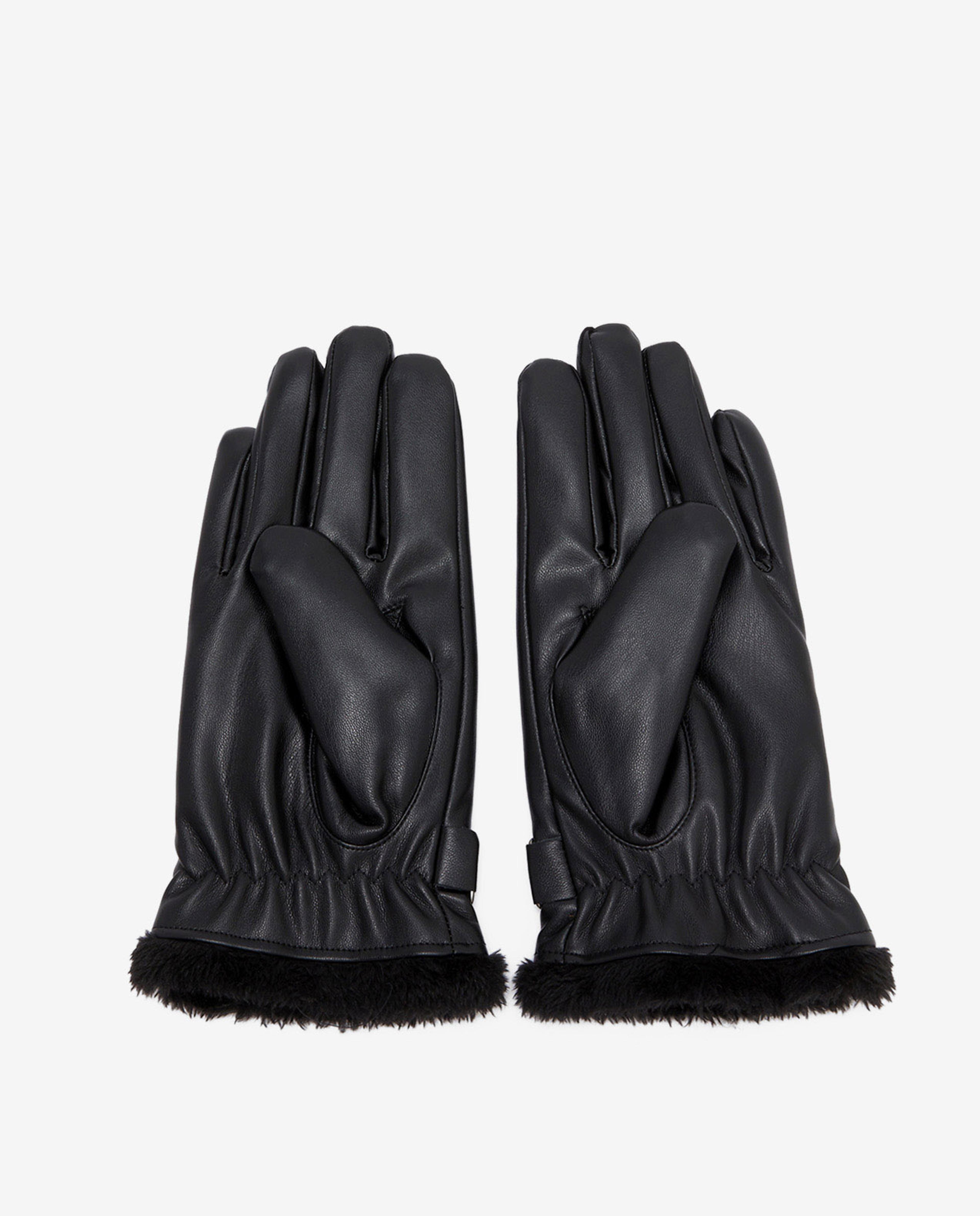 قفازات جلد بدرزات