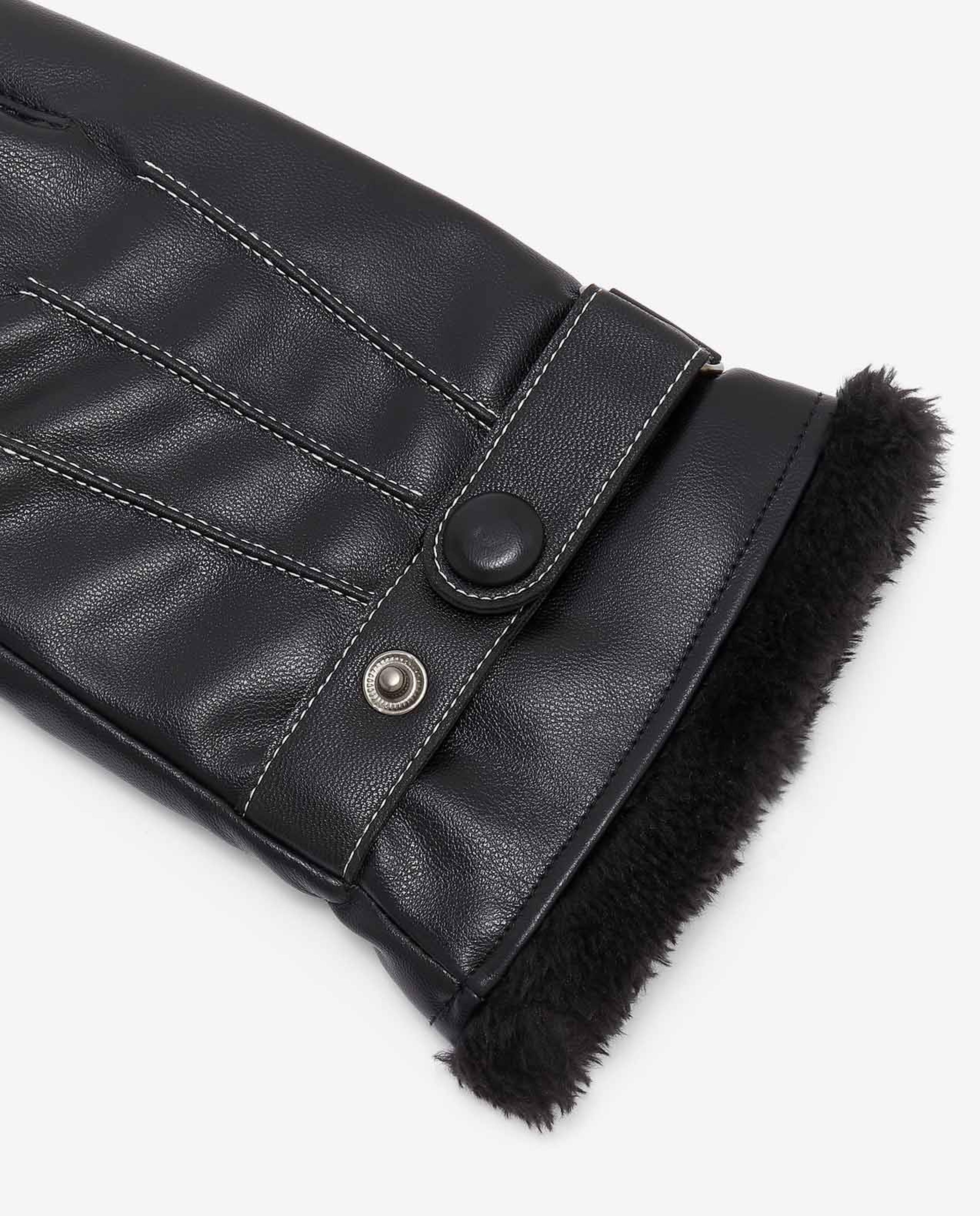 قفازات جلد بدرزات