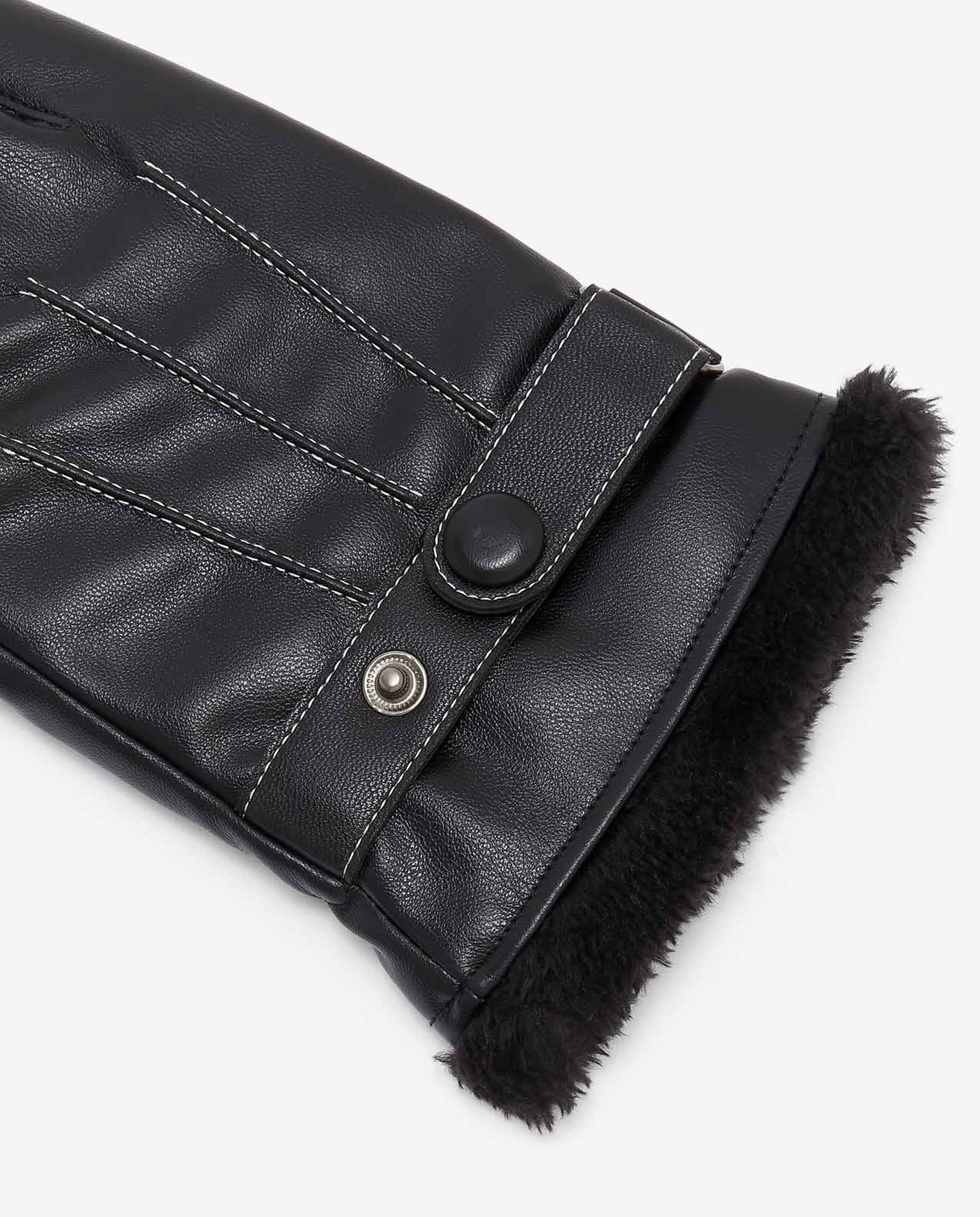 قفازات جلد بدرزات