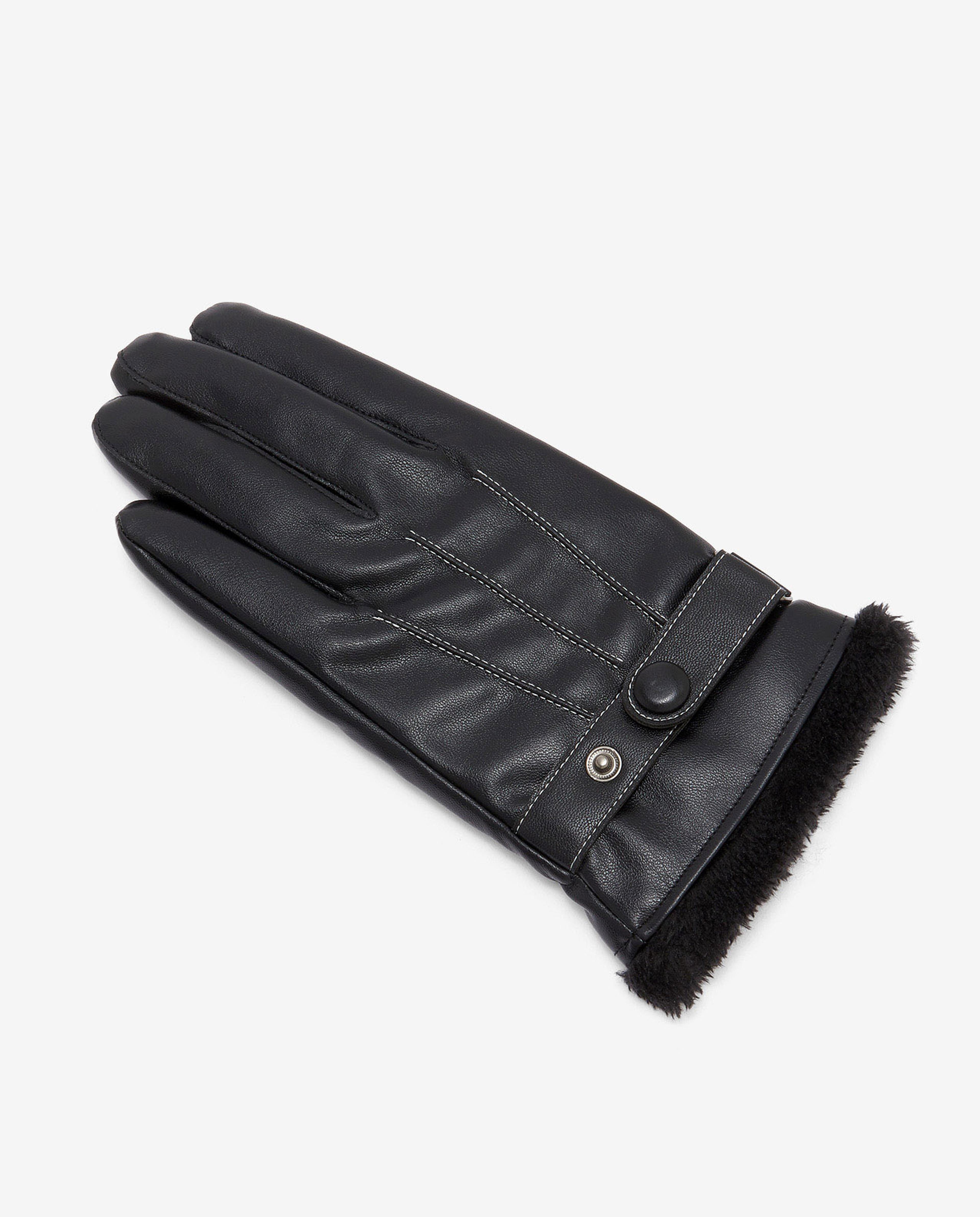 قفازات جلد بدرزات