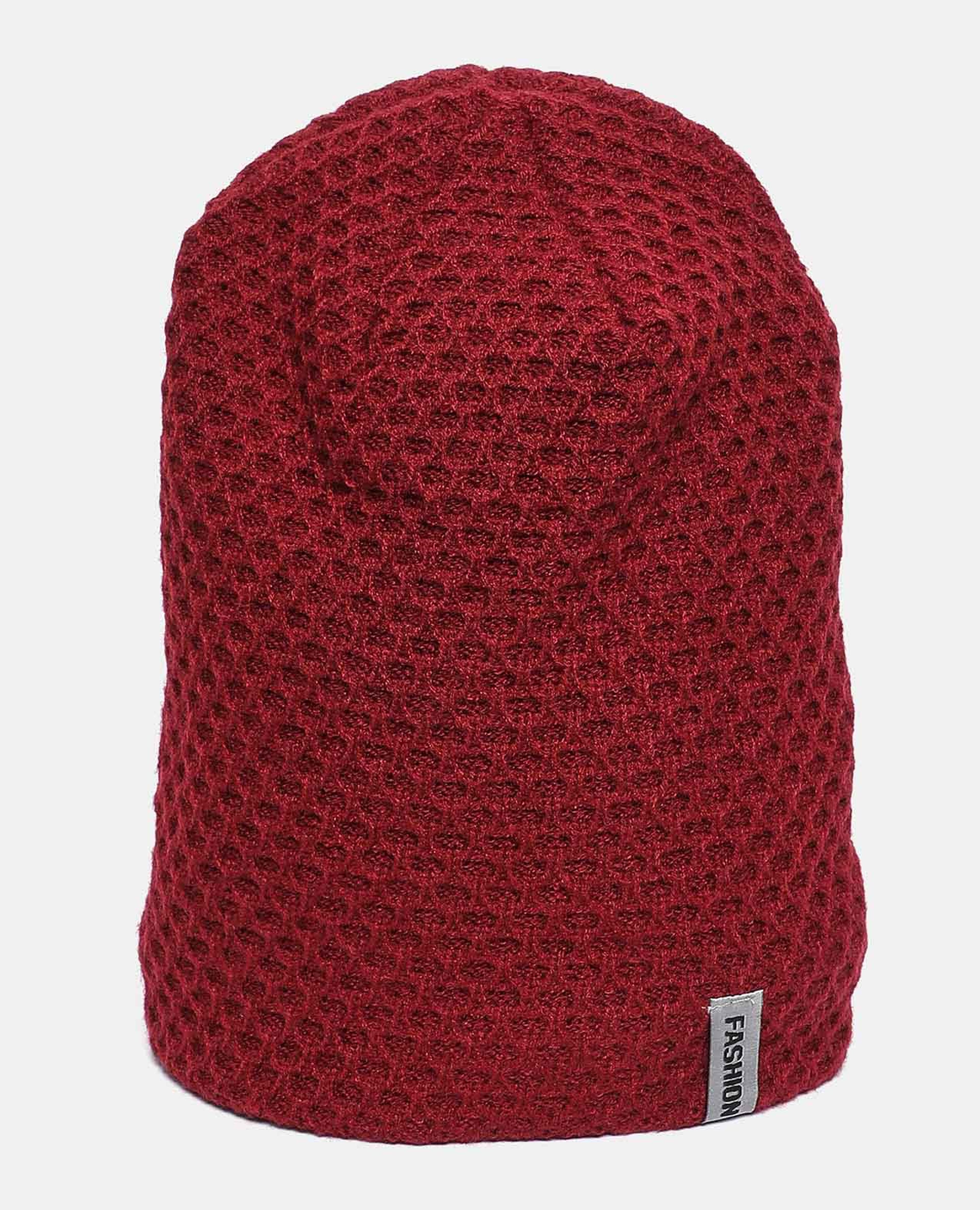 Self Design Knitted Beanie Cap