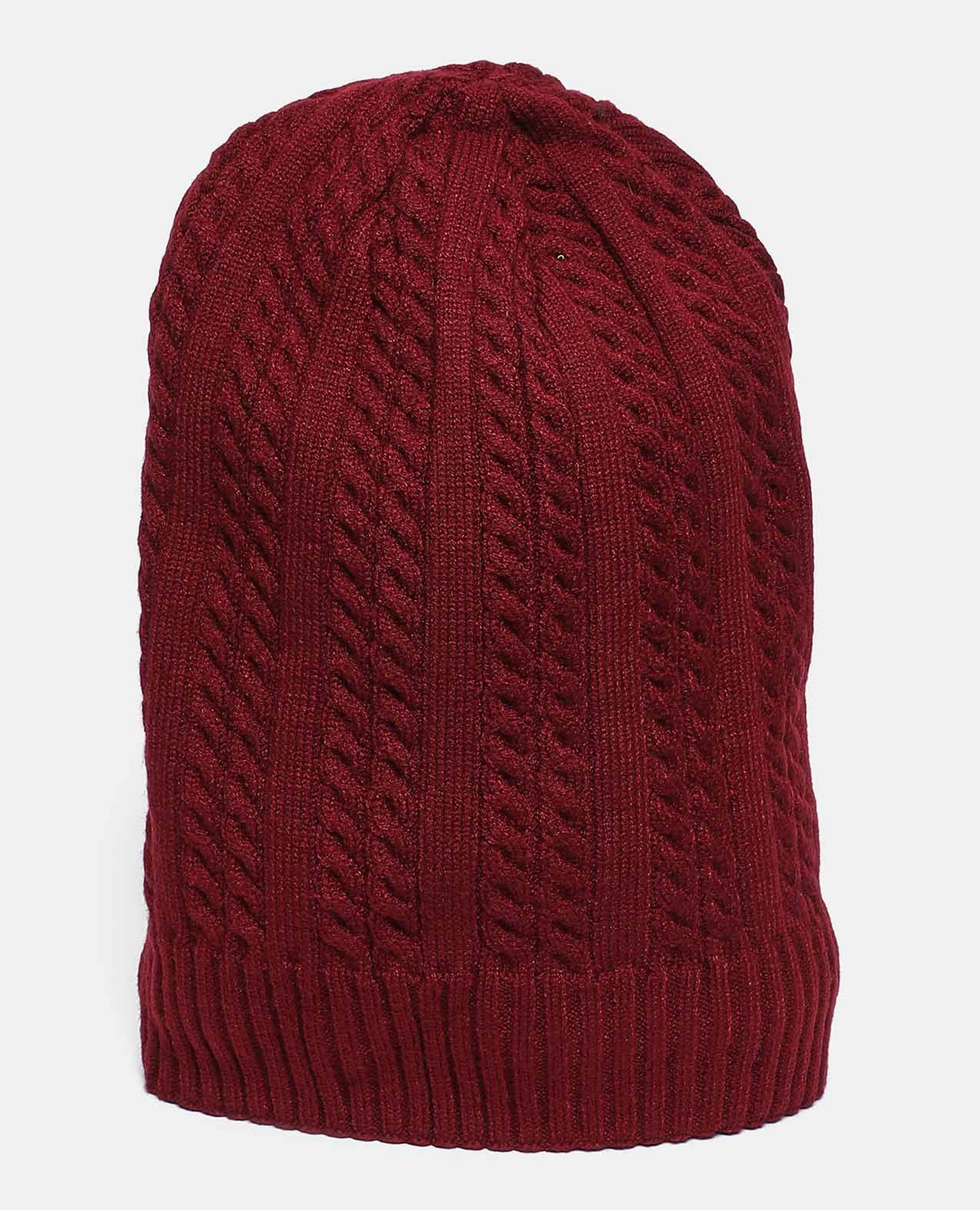 Self Design Knitted Beanie Cap