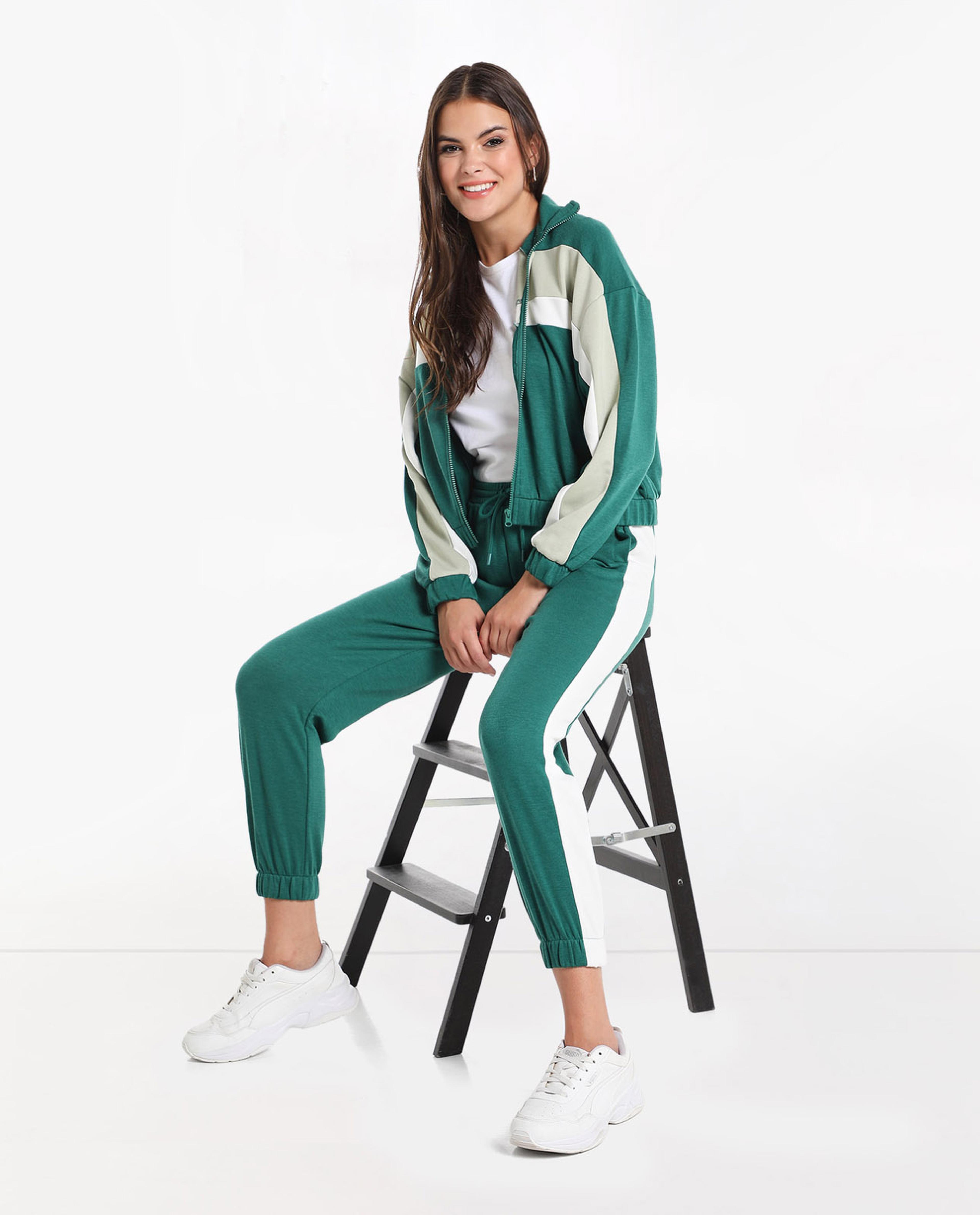 Solid Mid-Rise Joggers with Drawstring Closure