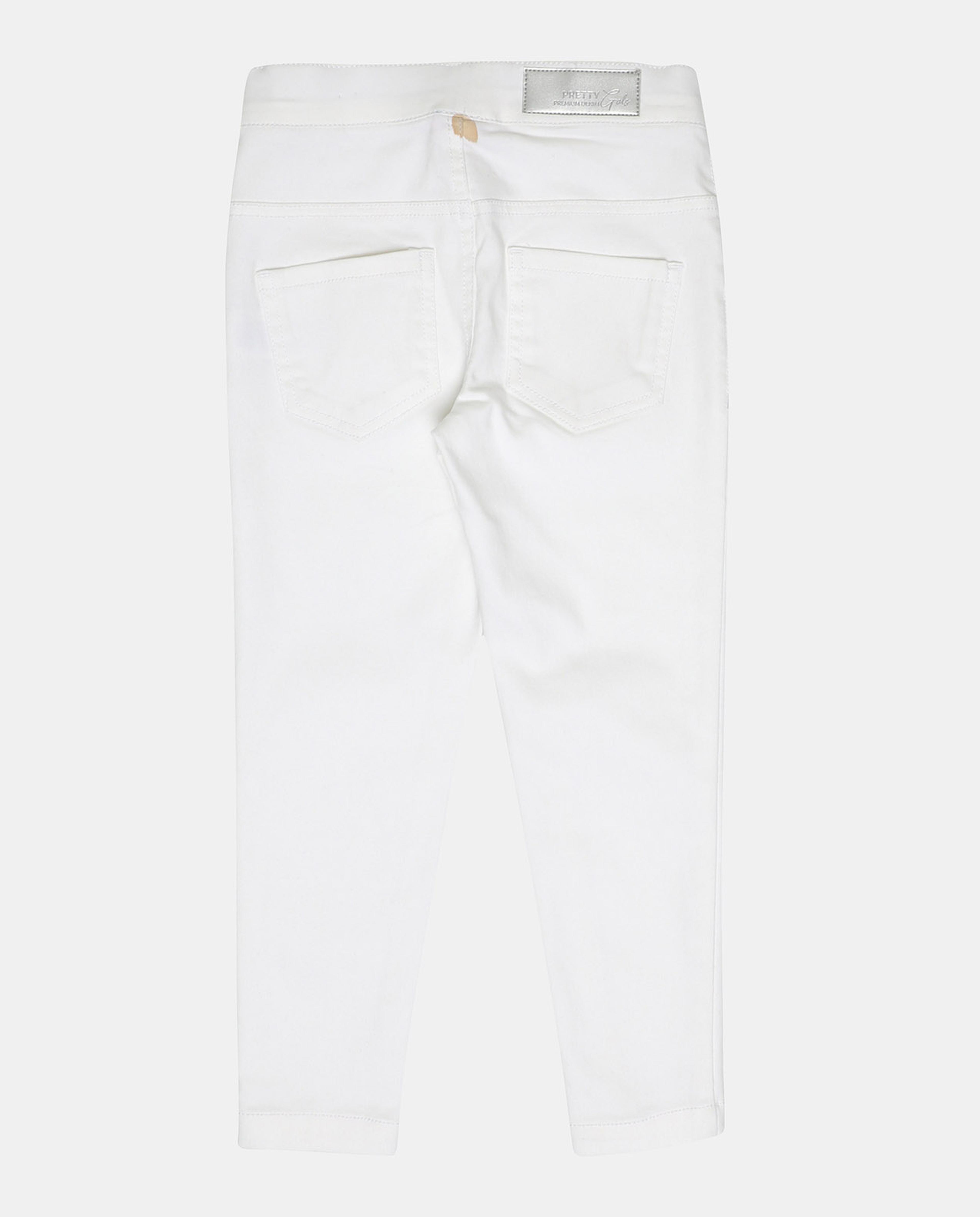 White High Rise Skinny Fit Pants