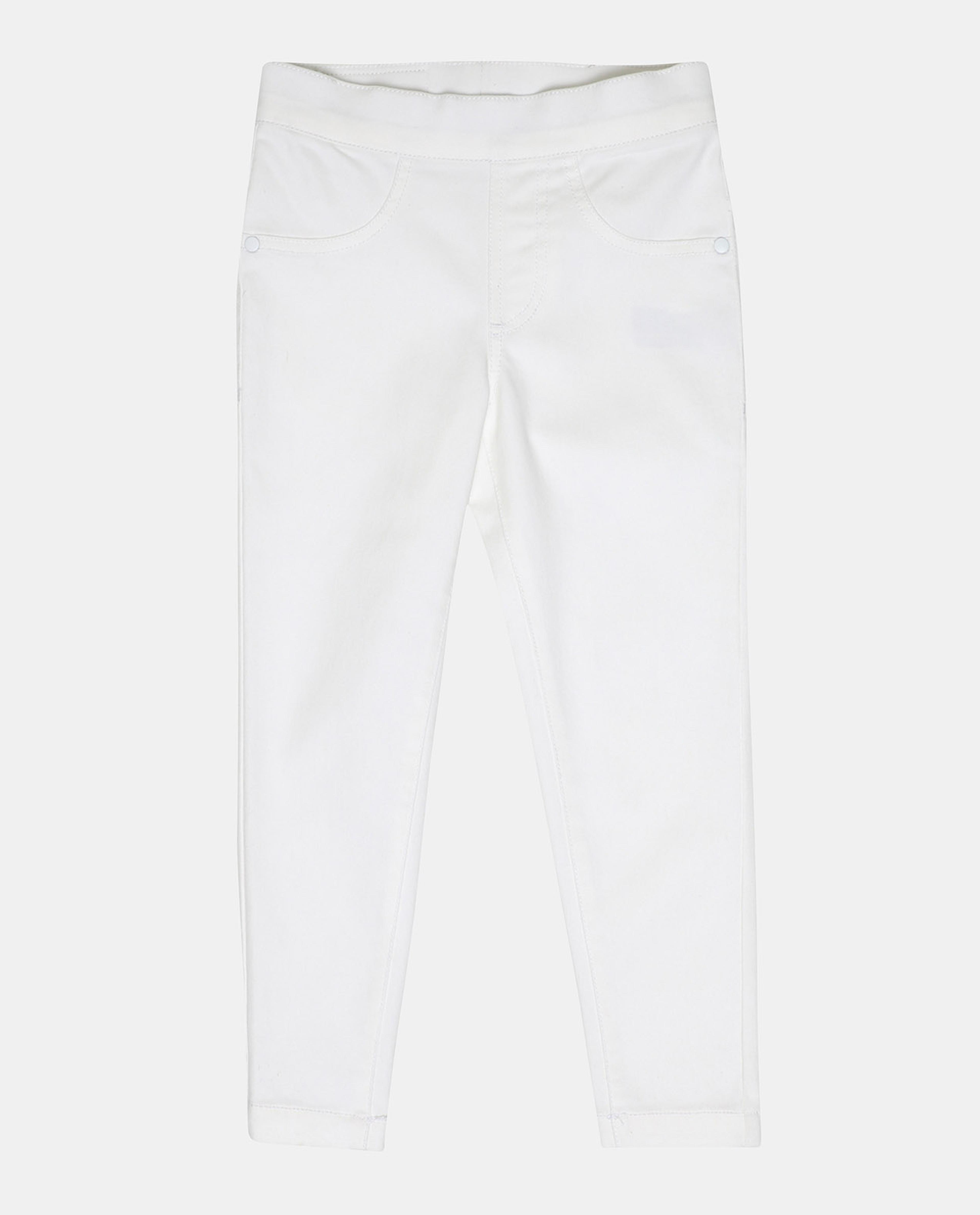 White High Rise Skinny Fit Pants