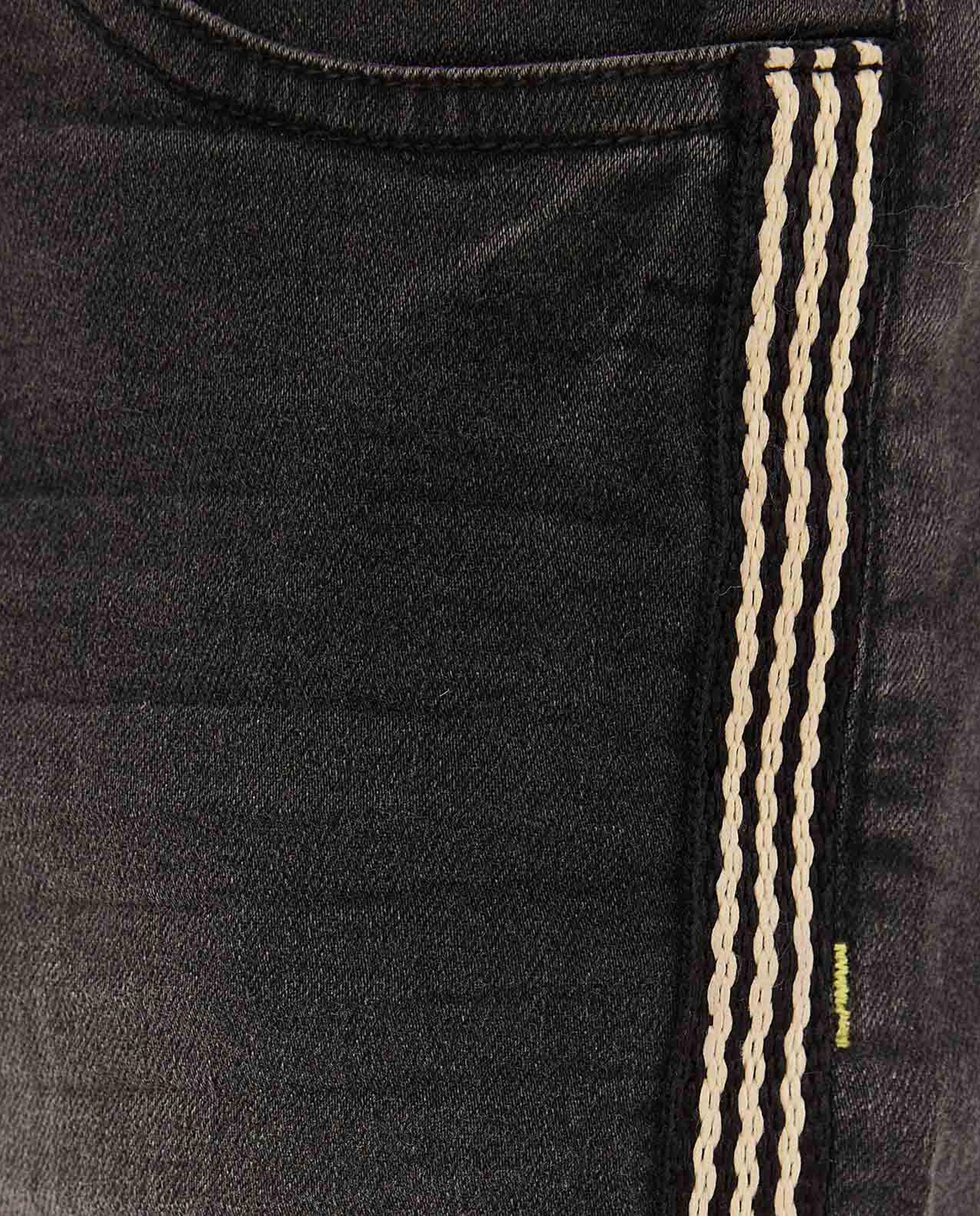 شورت دنيم سادة برباط