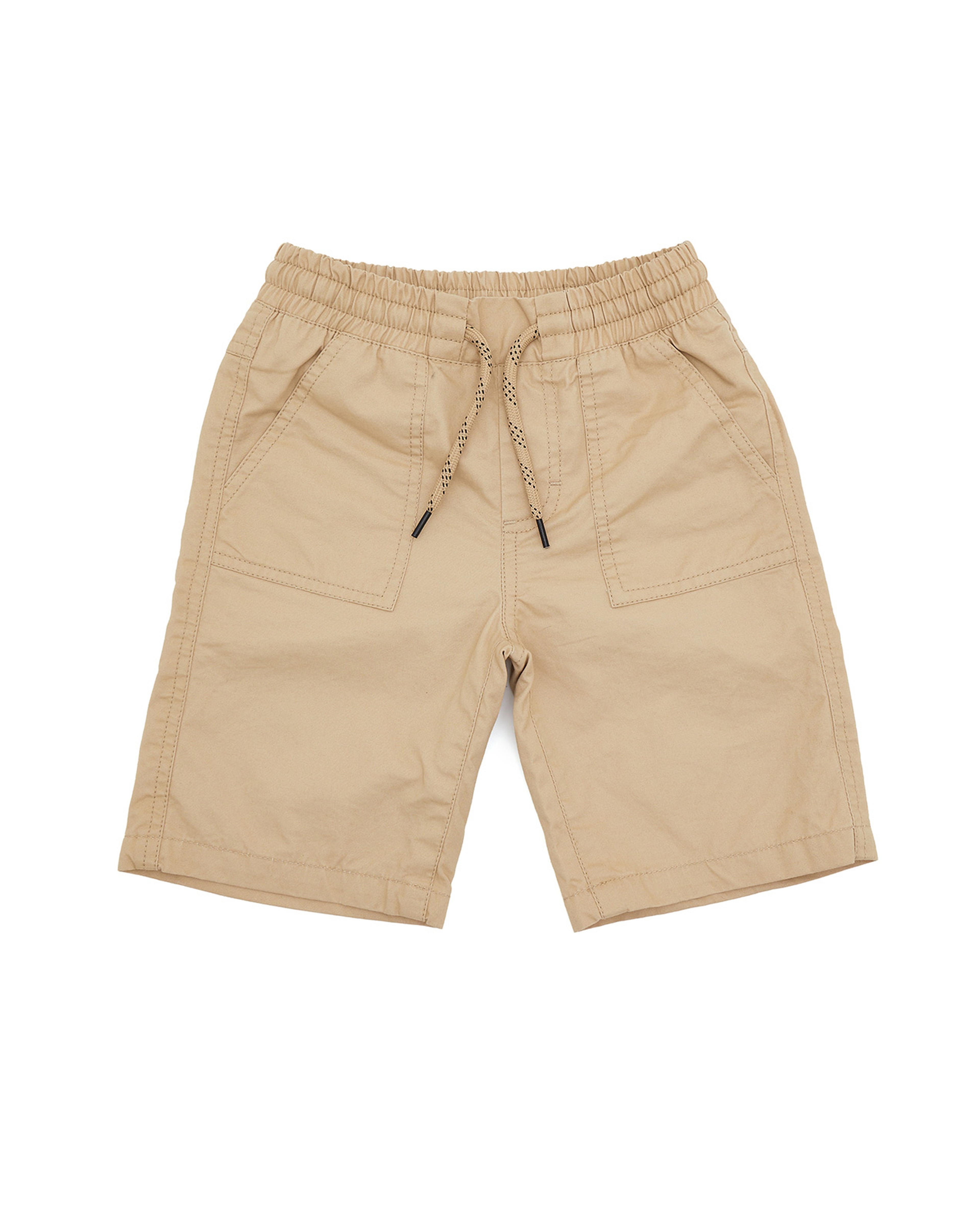 Solid Shorts with Drawstring Waist