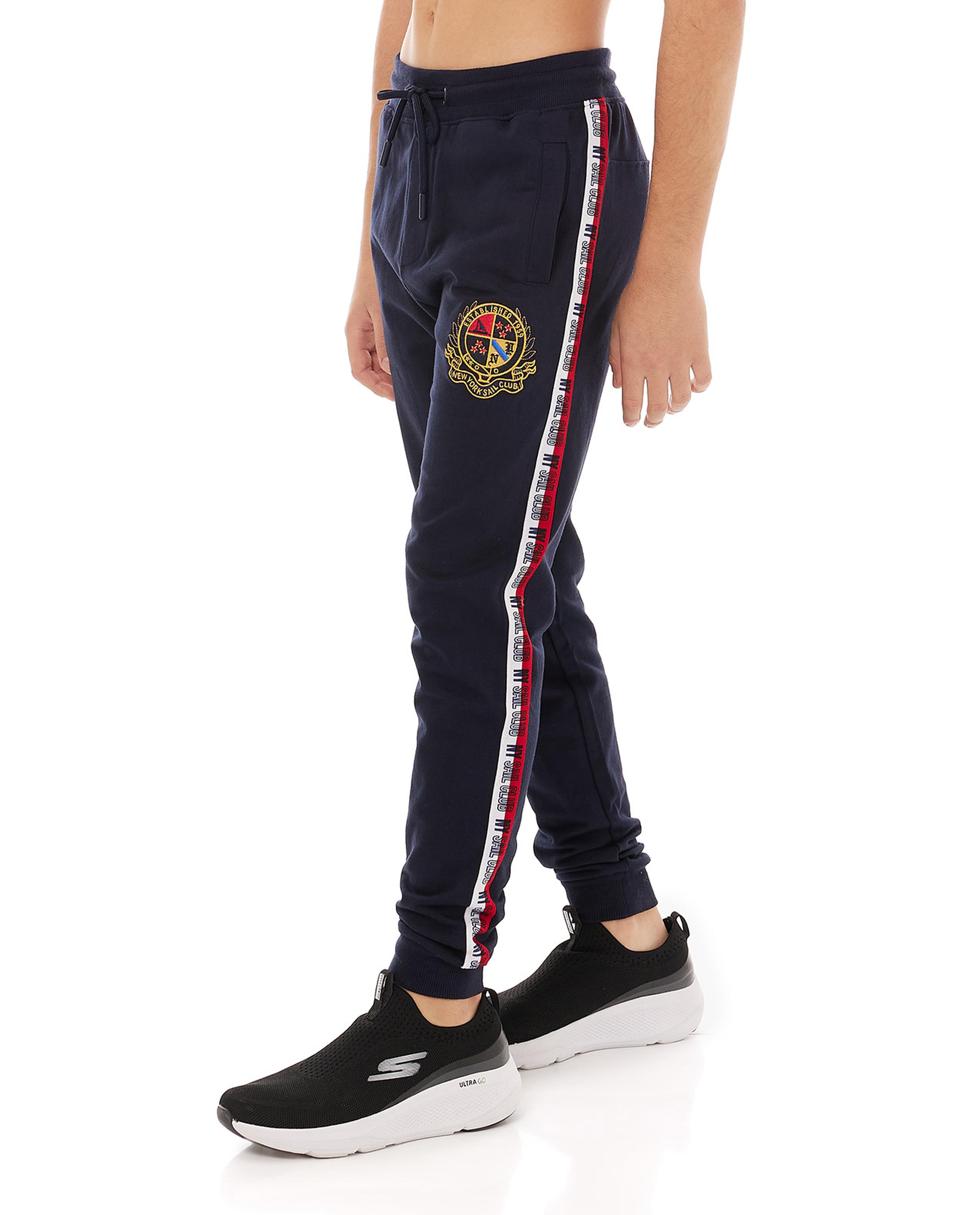 بنطلون رياضي مطرز برباط