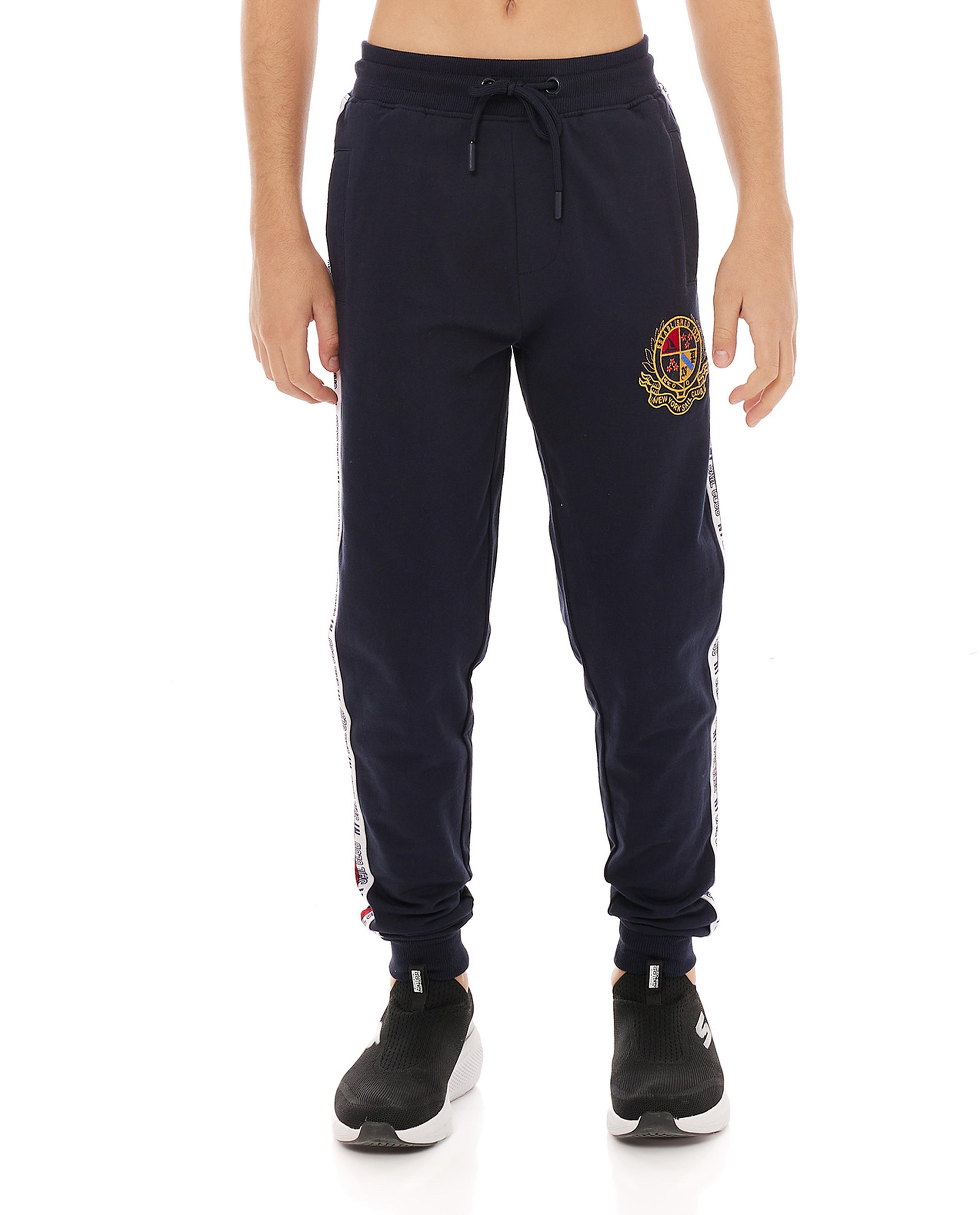 بنطلون رياضي مطرز برباط