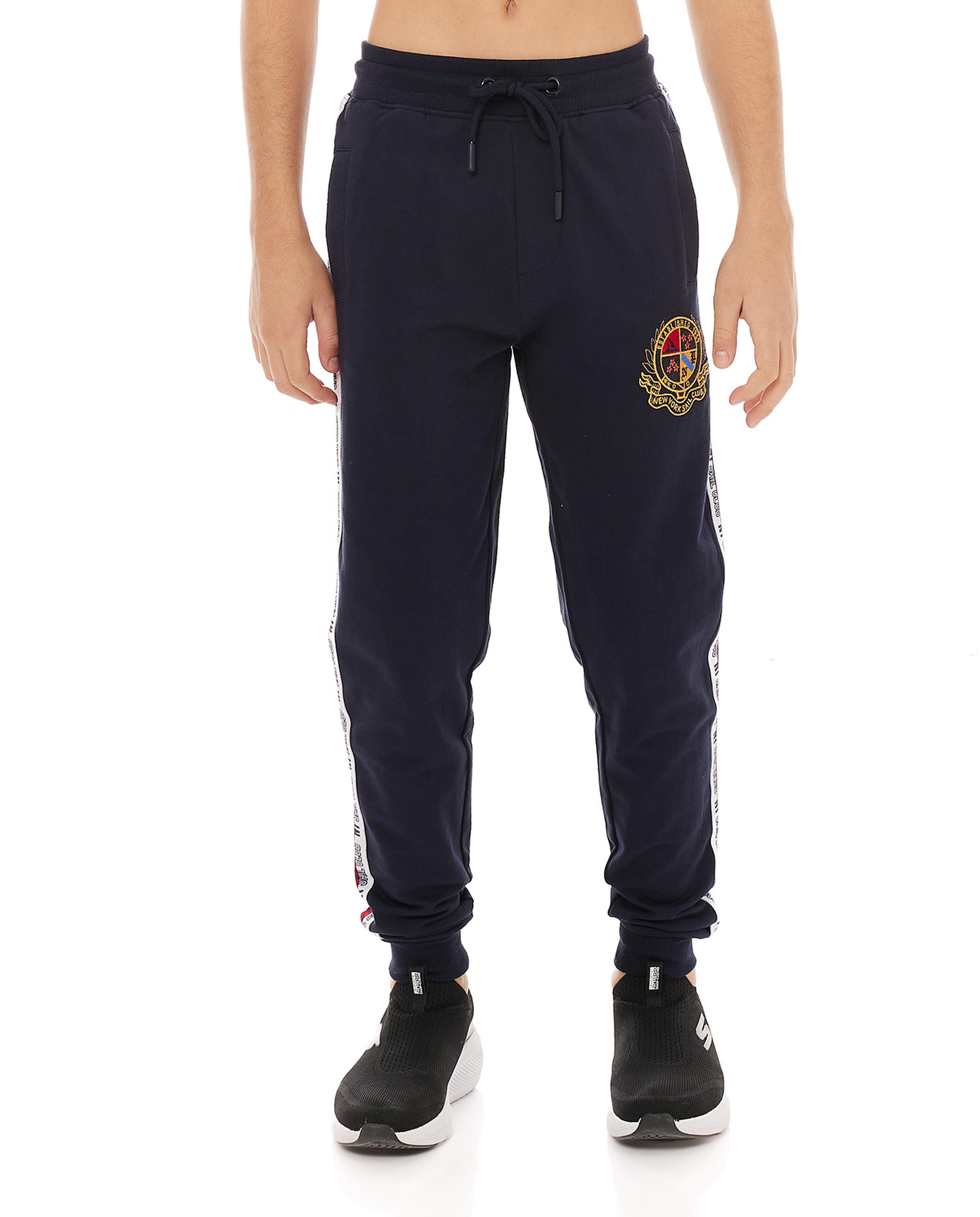 بنطلون رياضي مطرز برباط