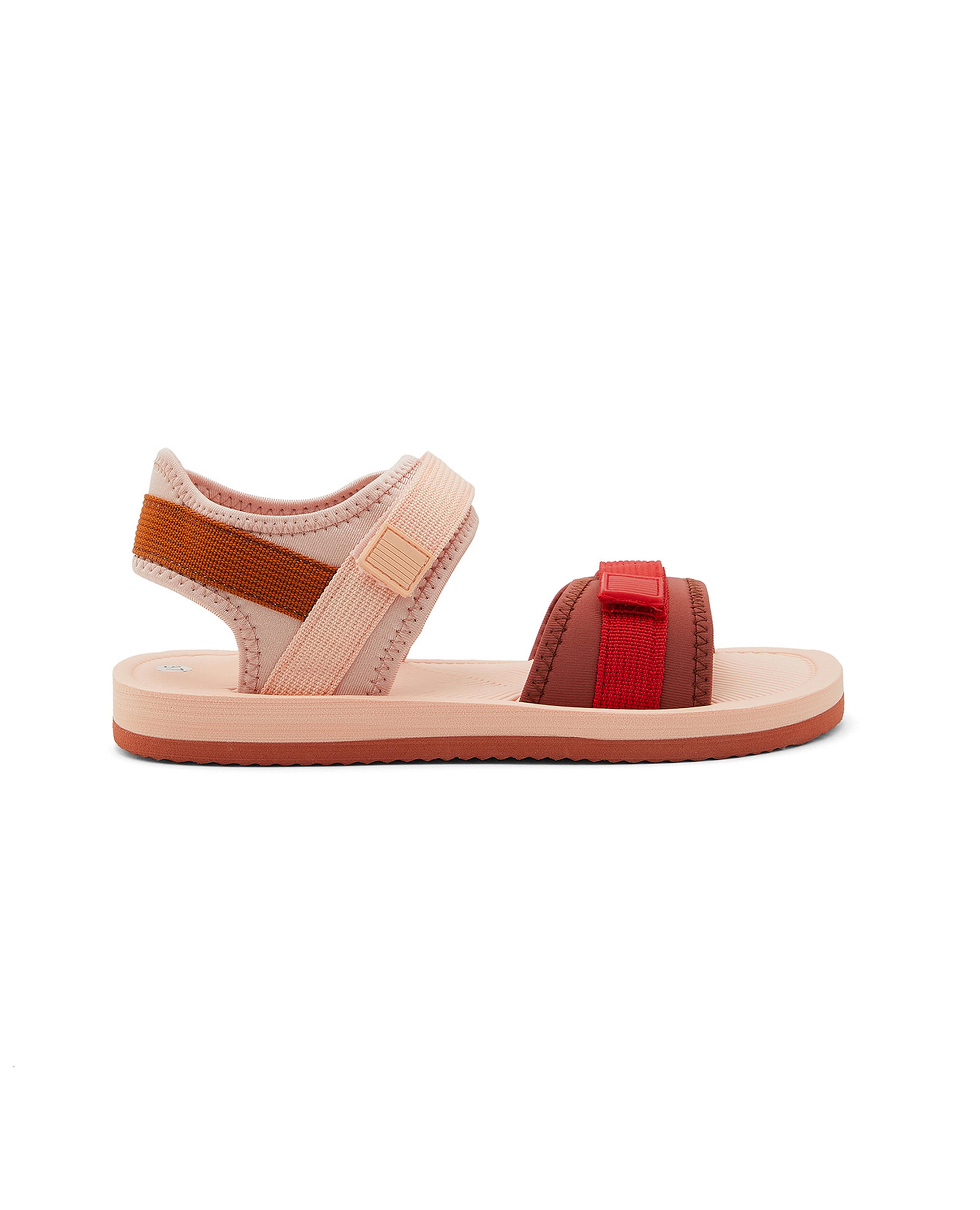 Color Block Velcro Closure Sandals