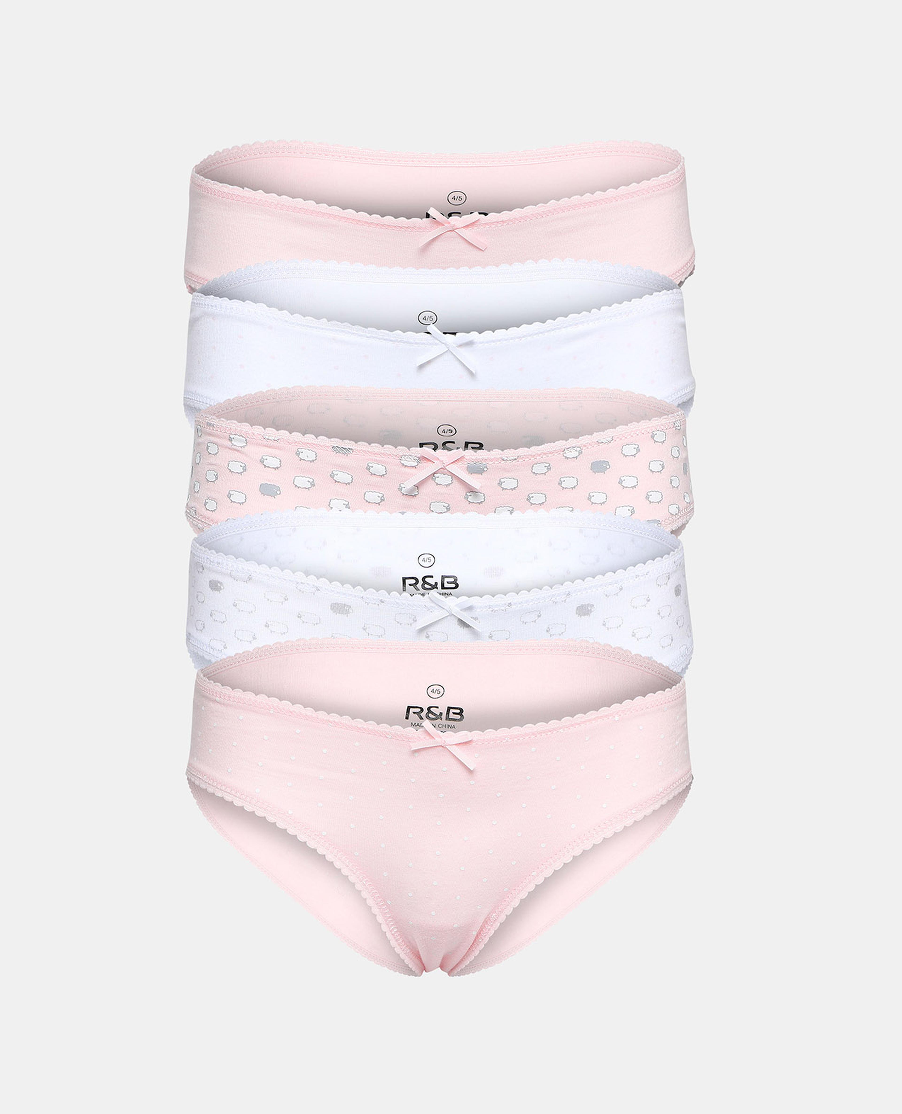 Pack of 5 Basic Briefs with Bow