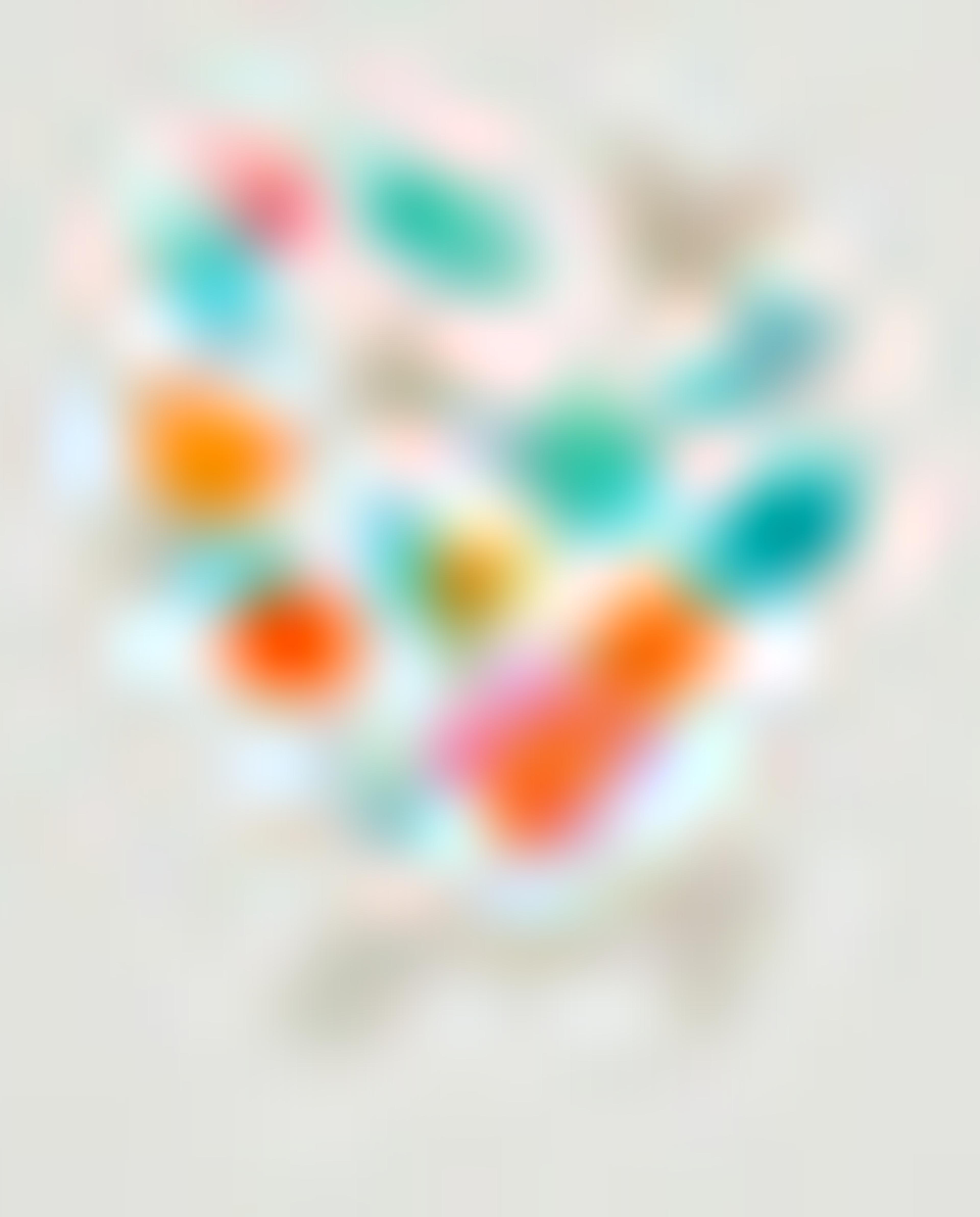 تيشيرت برقبة دائرية وأكمام مكشكشة بطبعة