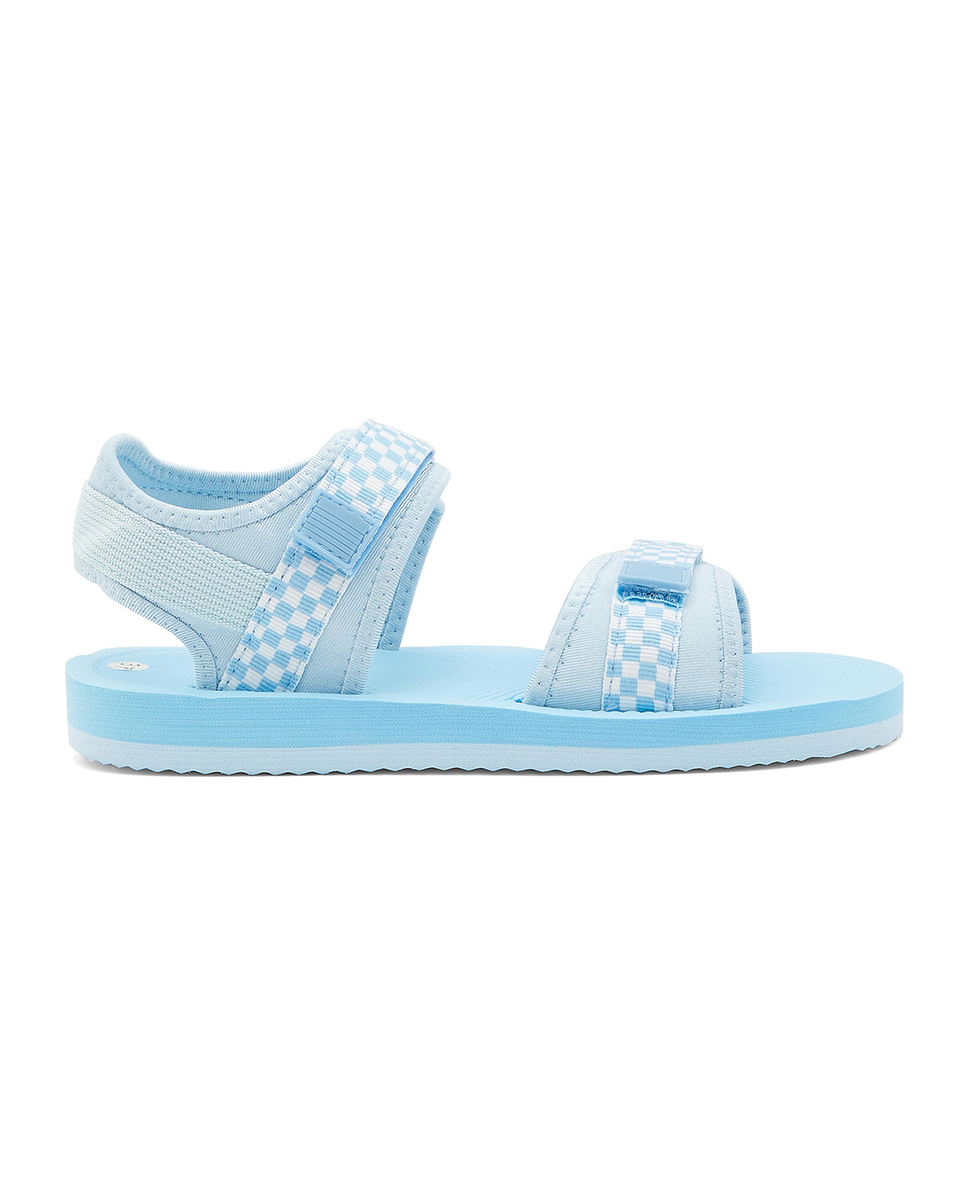 Color Block Velcro Closure Sandals
