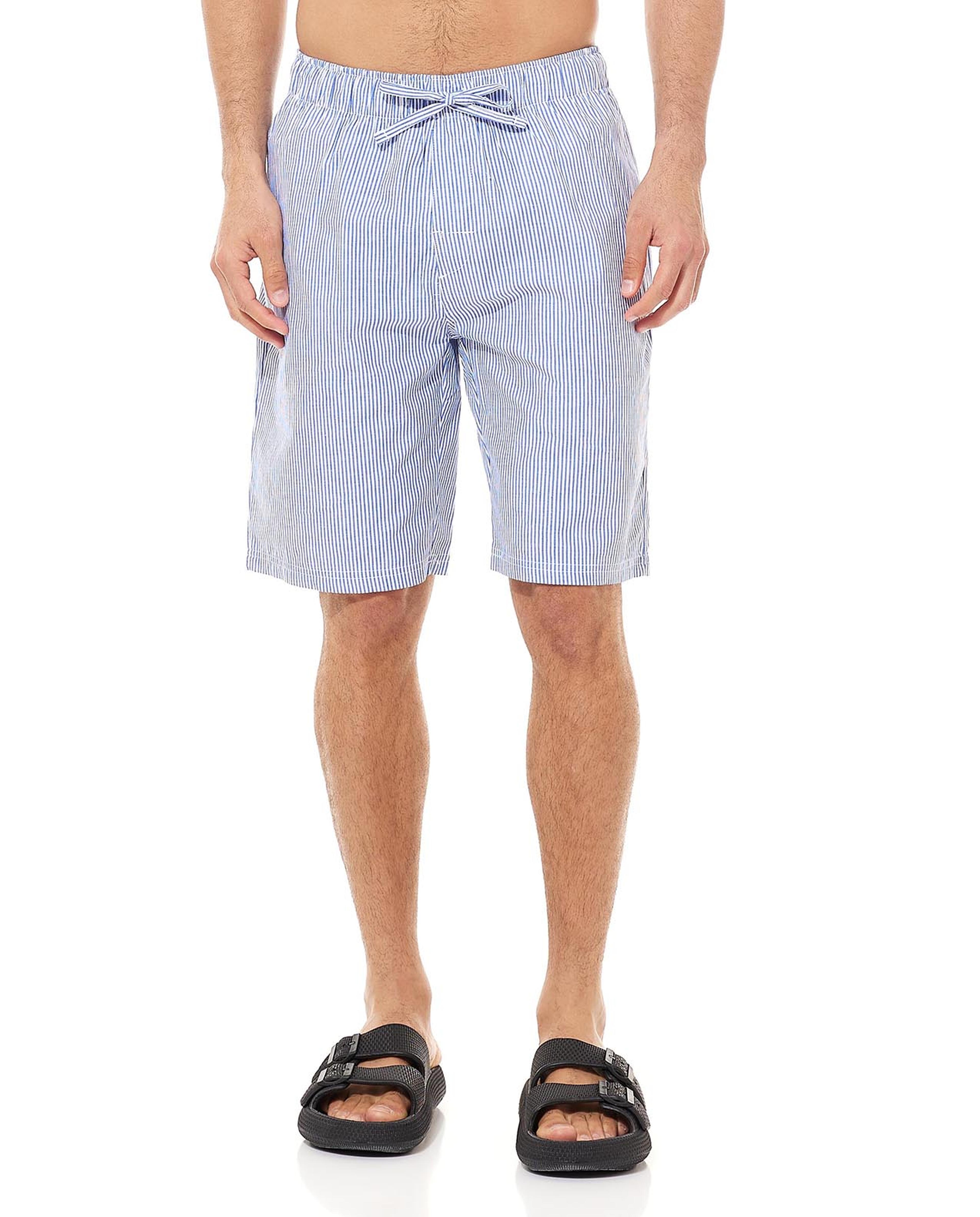 شورت  مخطط بخصر ربط