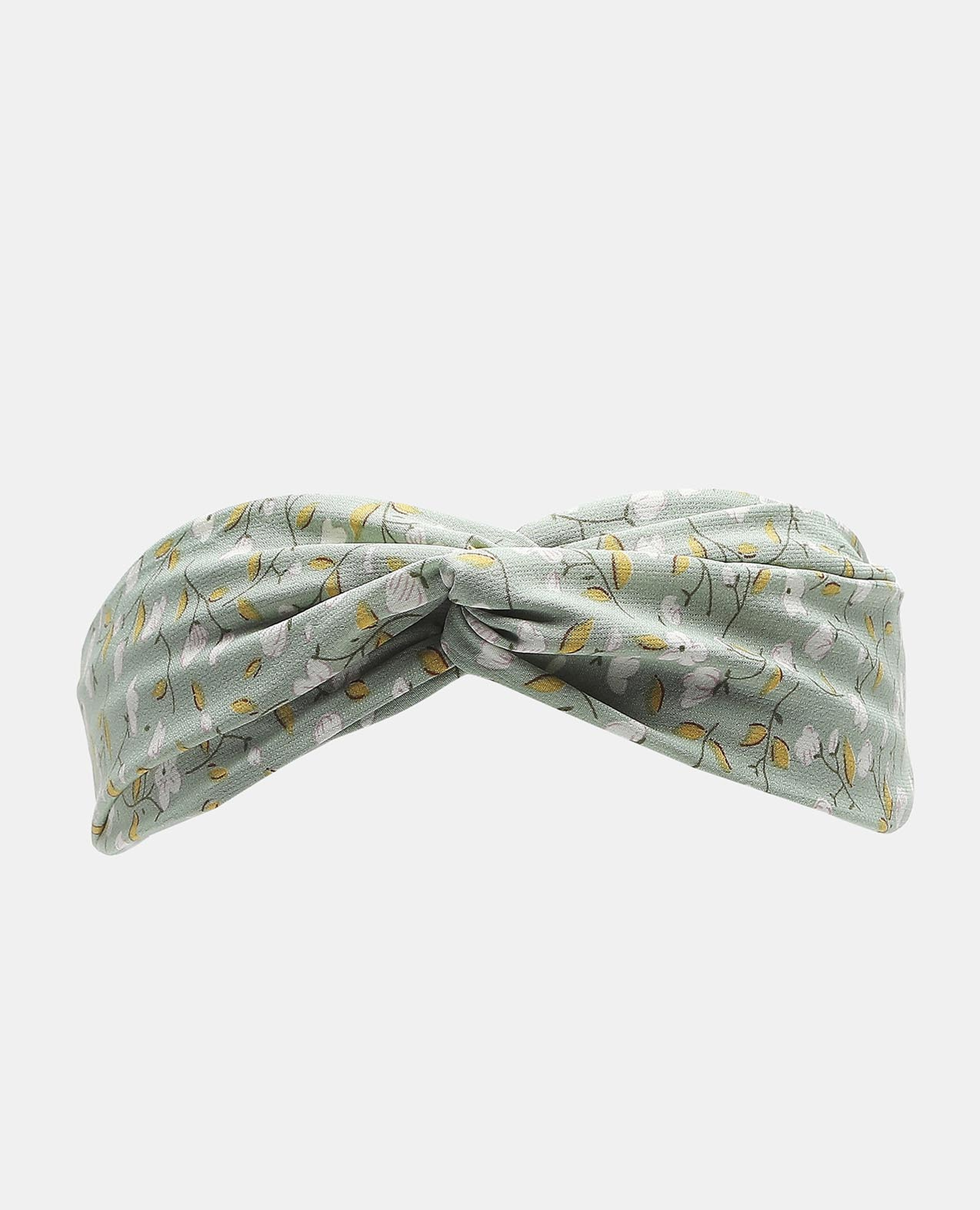 ربطة شعر منقطة خضراء بعقدة ملفوفة من آر أند بي