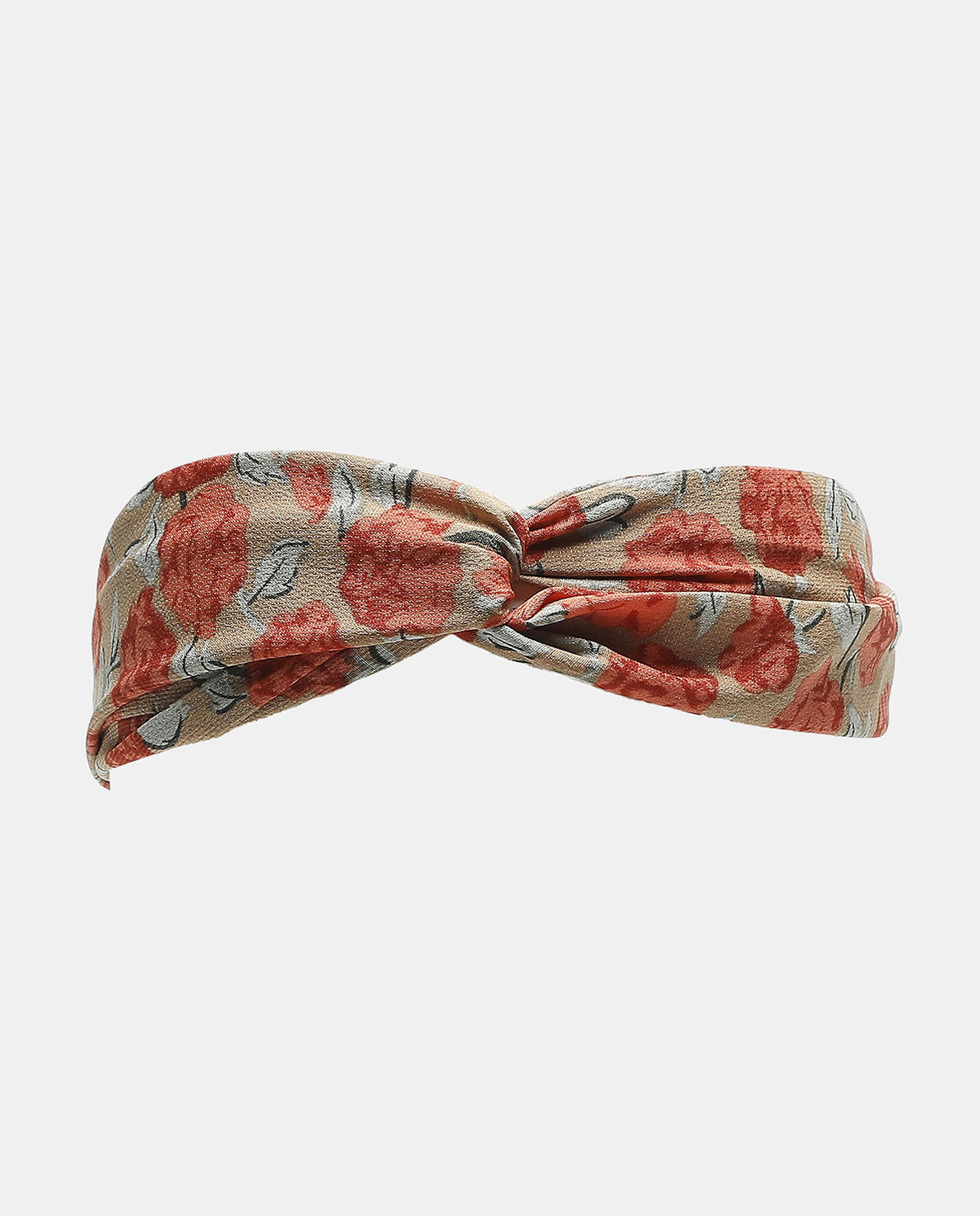 ربطة شعر برتقالية بعقدة ملفوفة و طبعة من آر أند بي