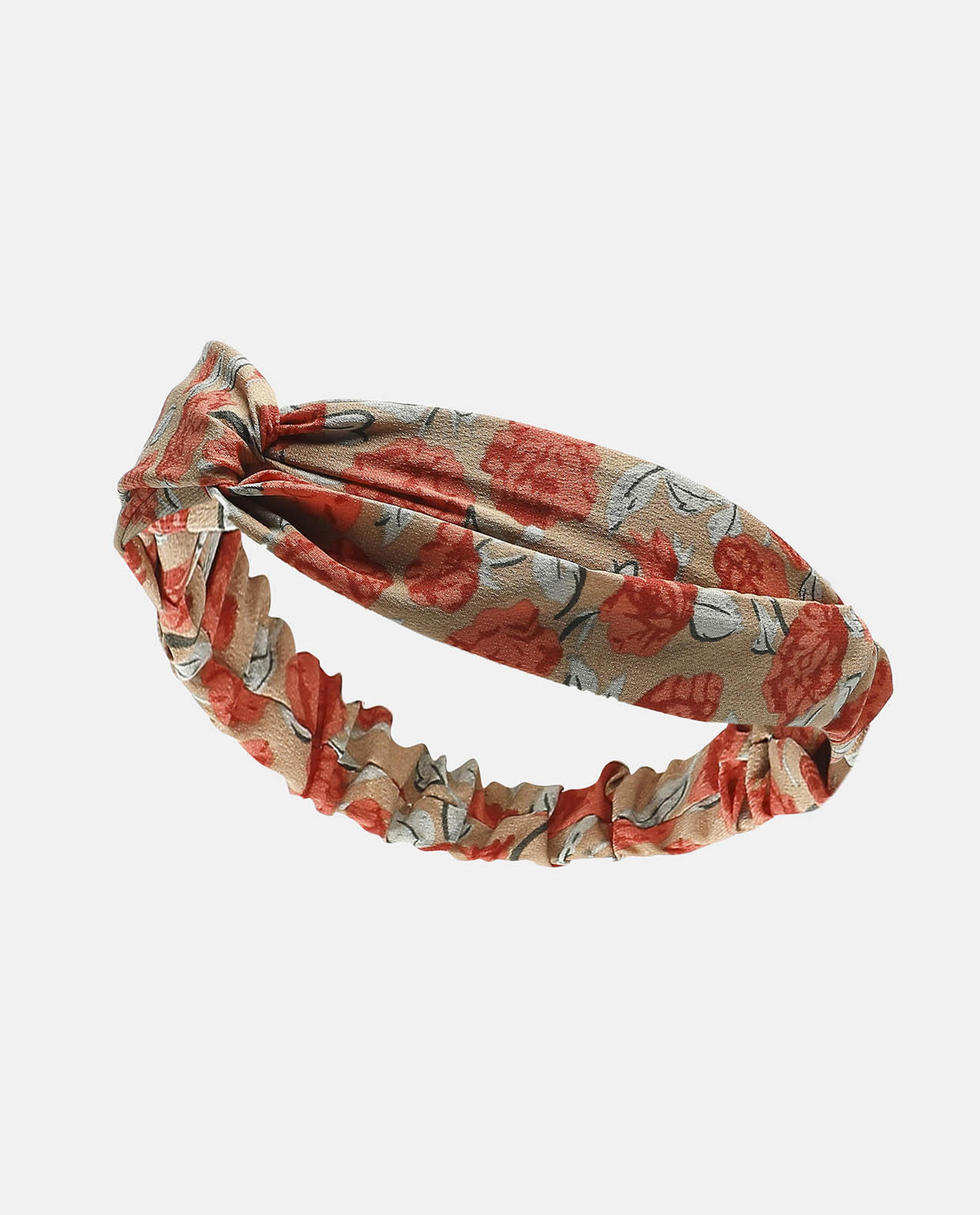 ربطة شعر برتقالية بعقدة ملفوفة و طبعة من آر أند بي