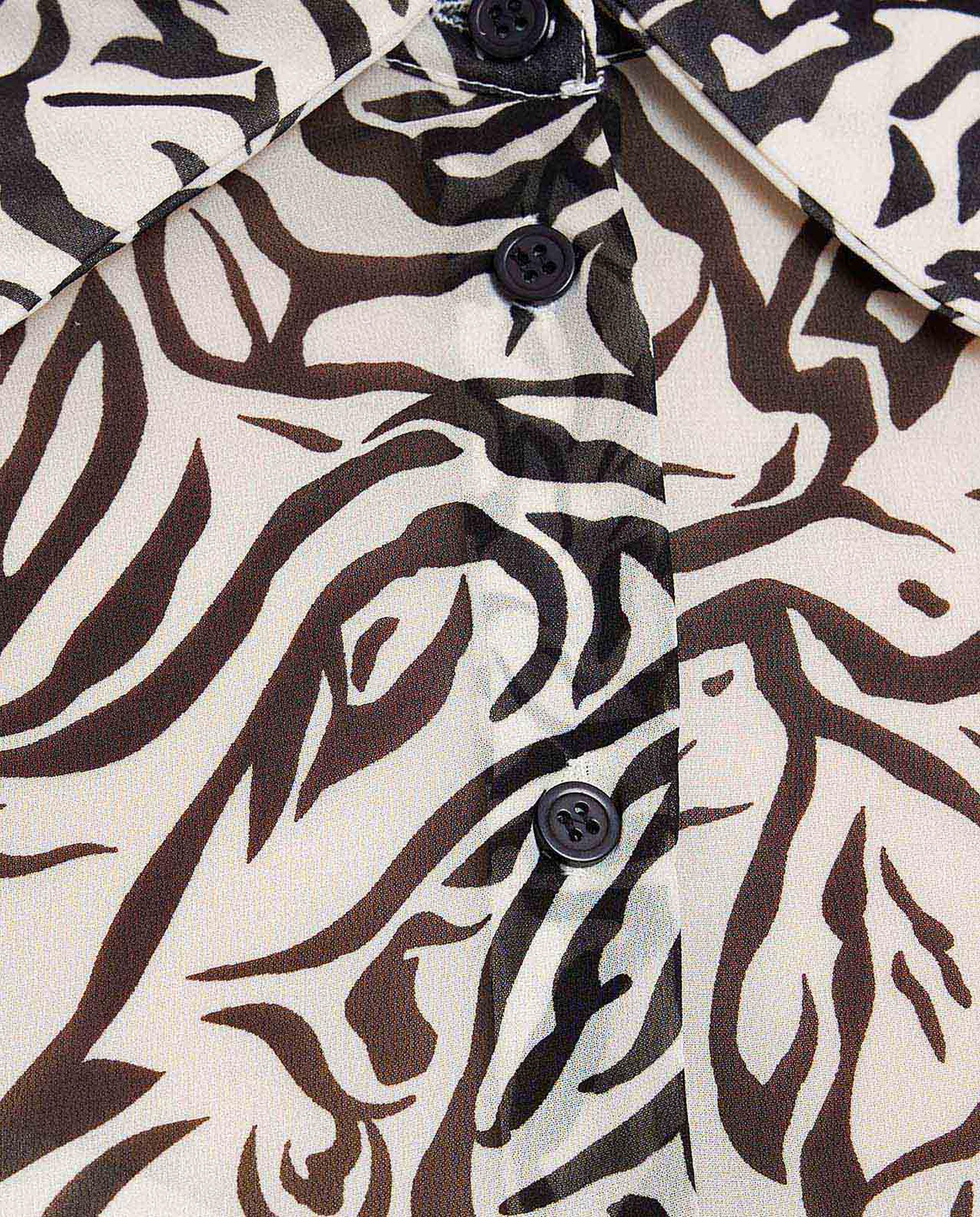 Printed Shirt with Classic Collar and Long Sleeves