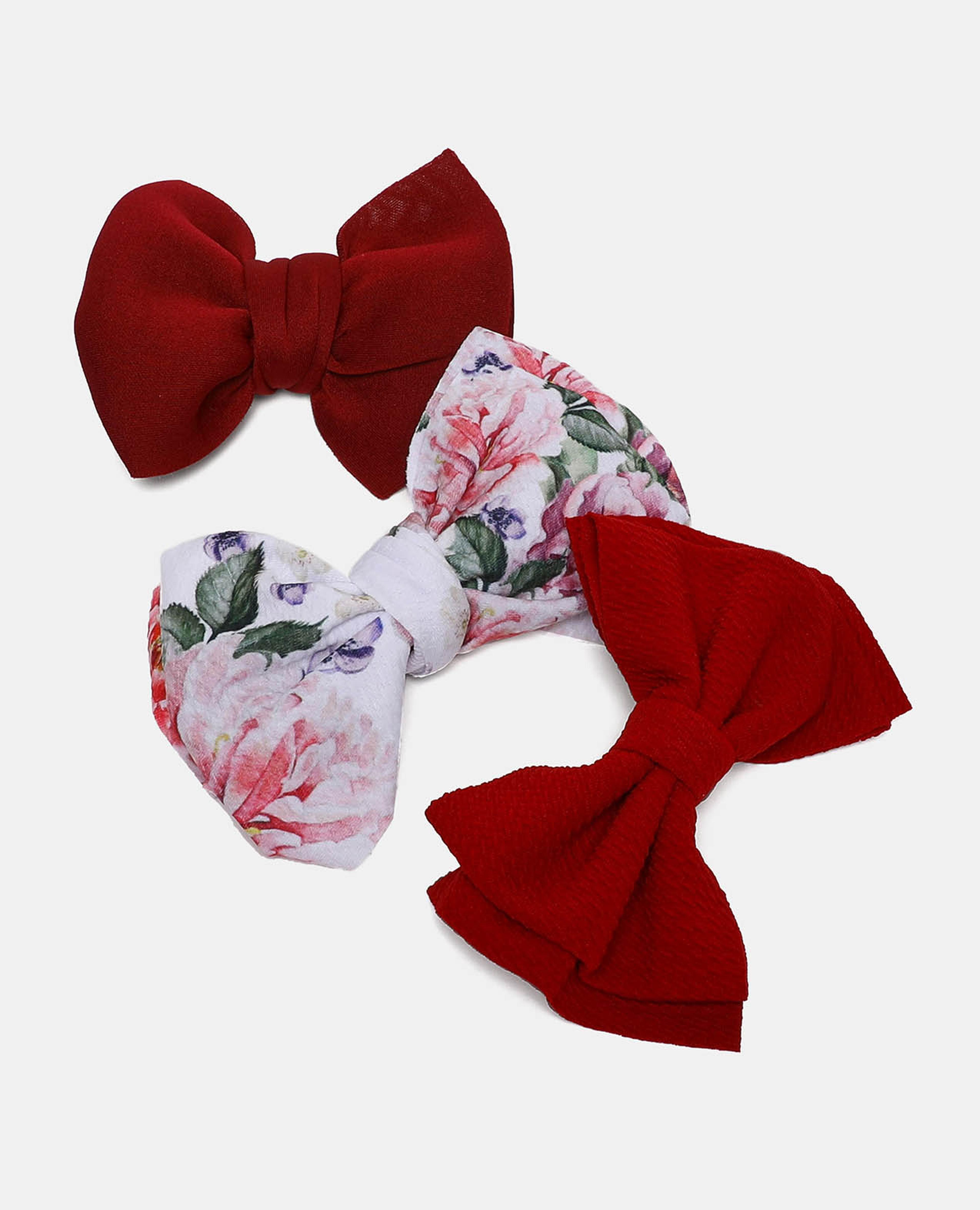 ربطات شعر من 3 قطع باللون الأحمر من آر أند بي