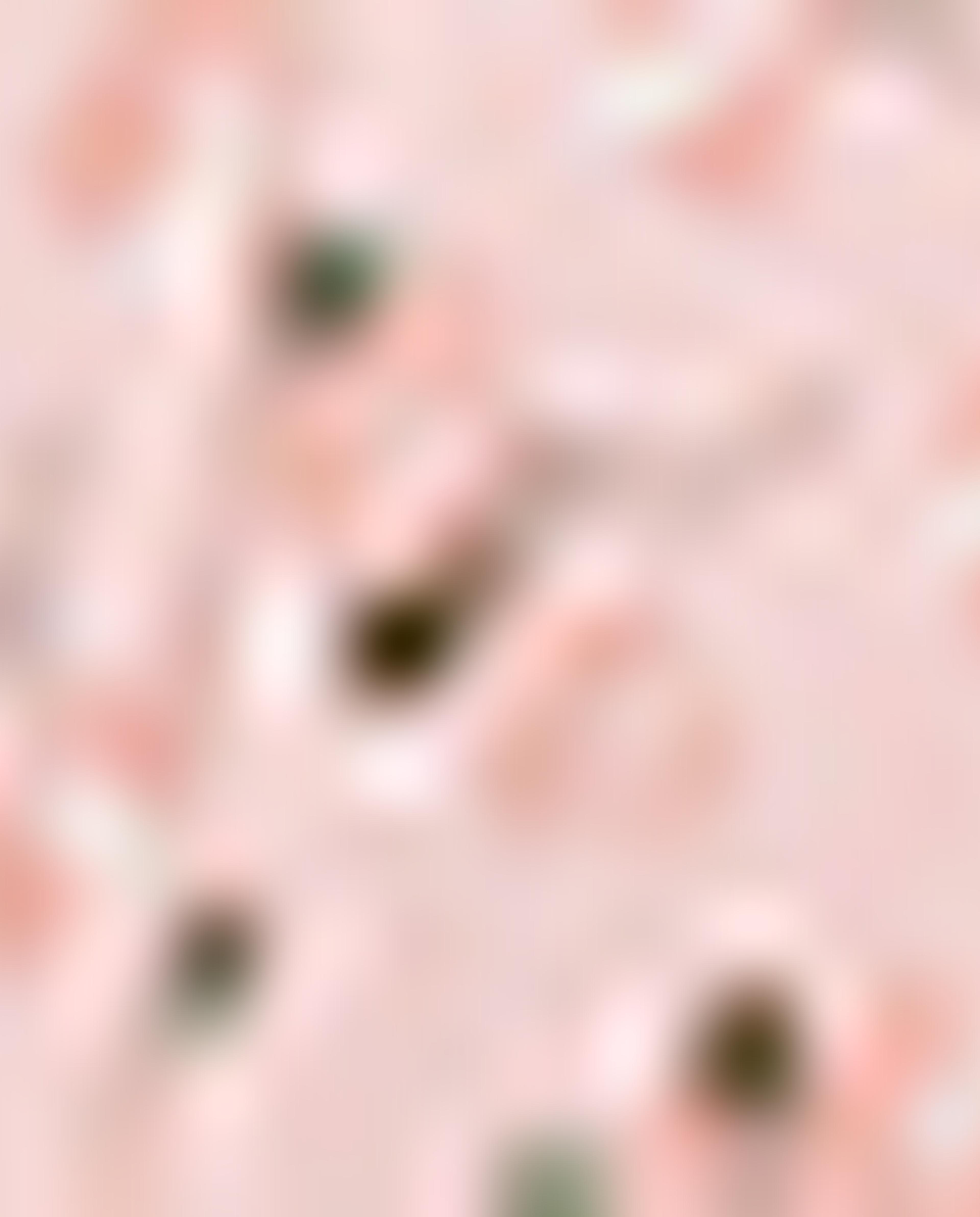 فستان بياقة بفتحة وأكمام 3/4 بطبعة الورود