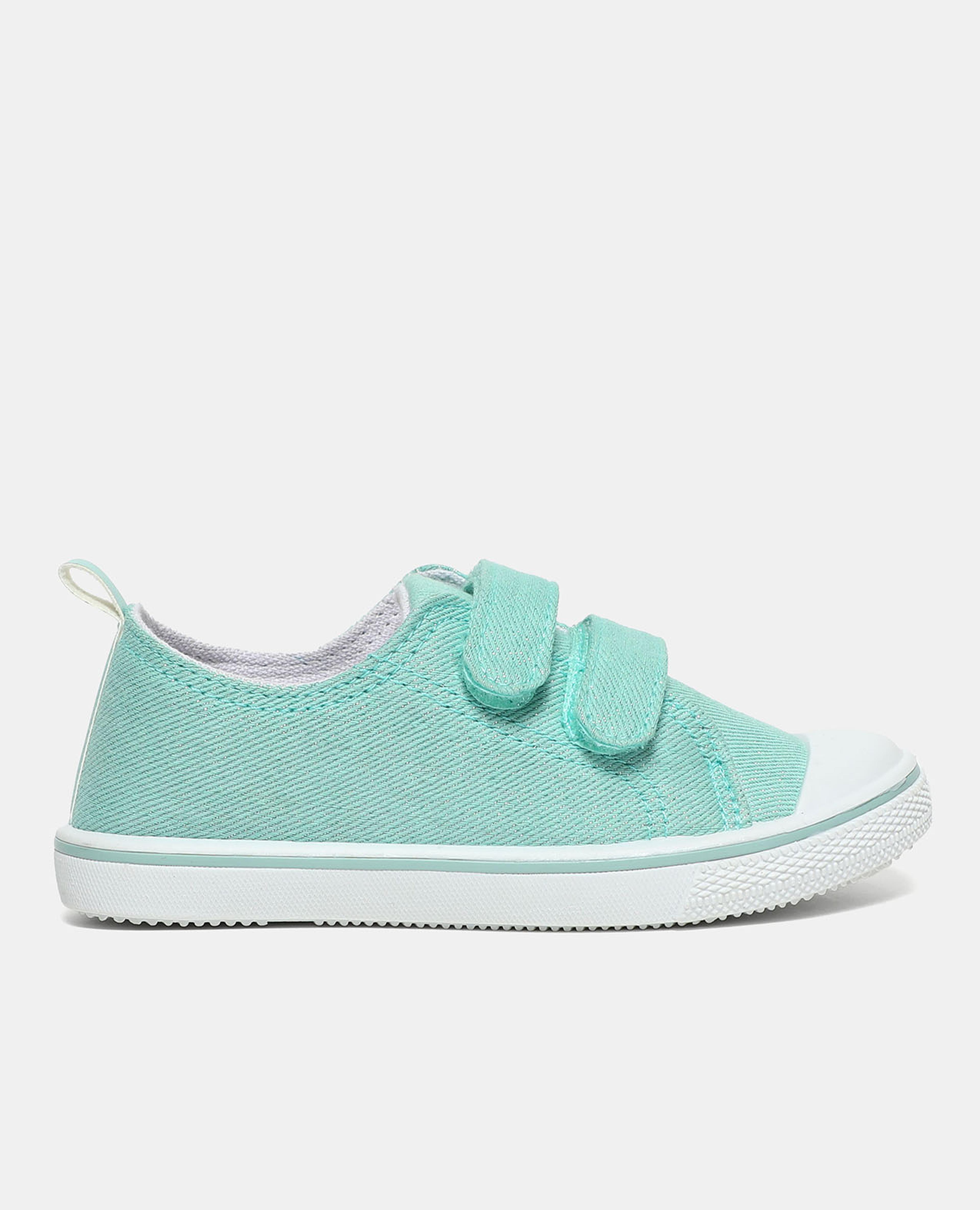 Color Block Canvas Shoes with Velcro Closure