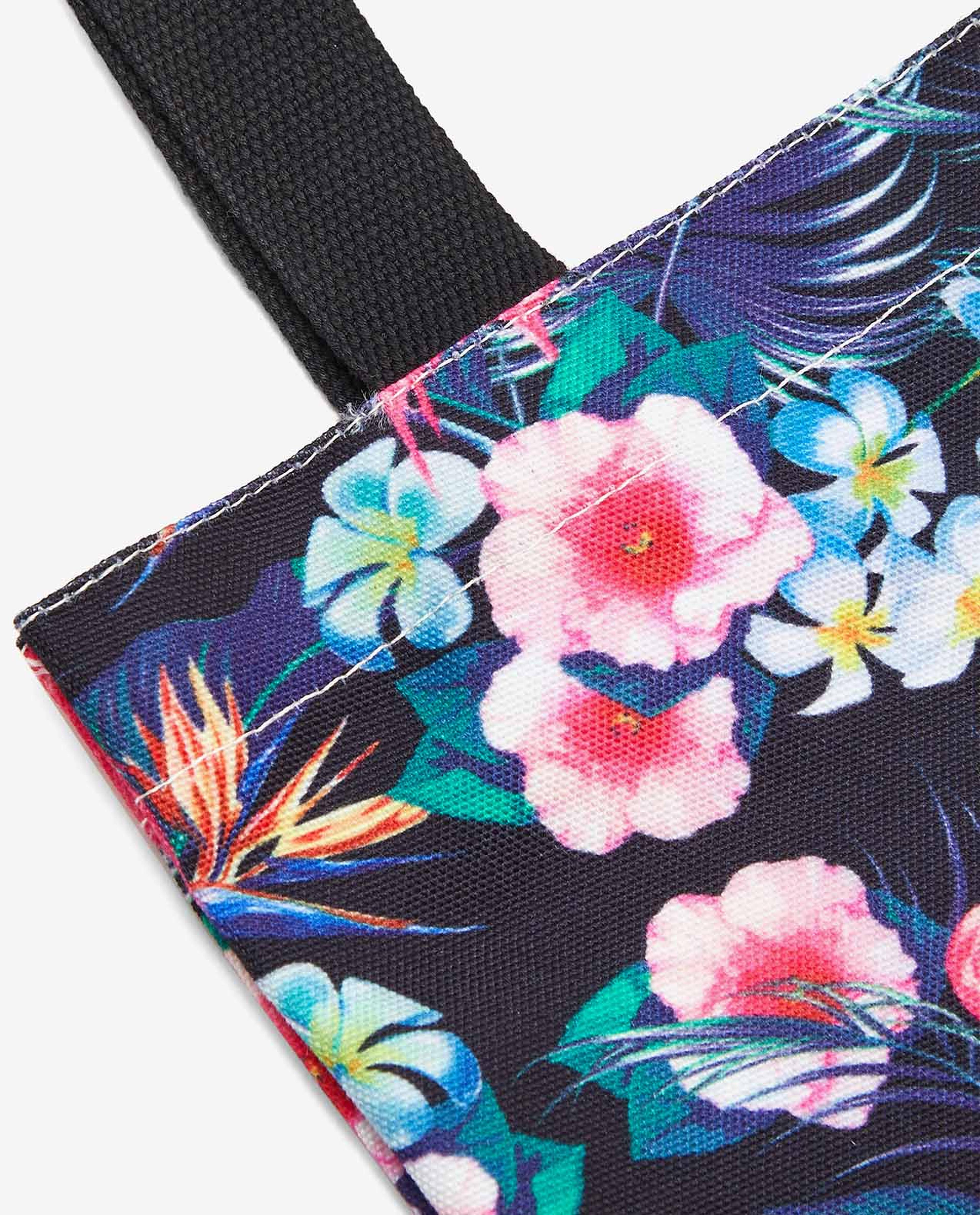 حقيبة كتف قماش بطبعة