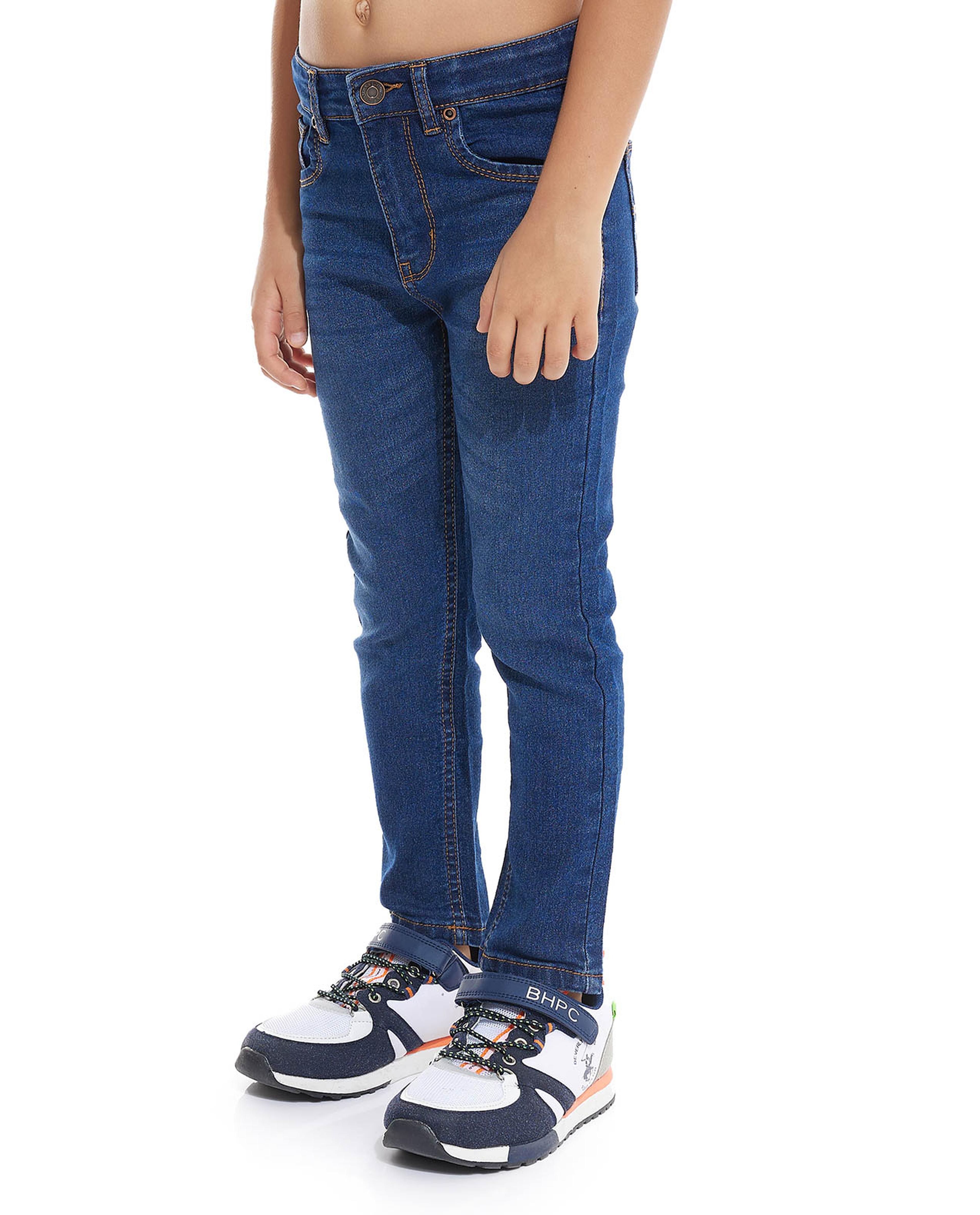 بنطلون جينز بزر