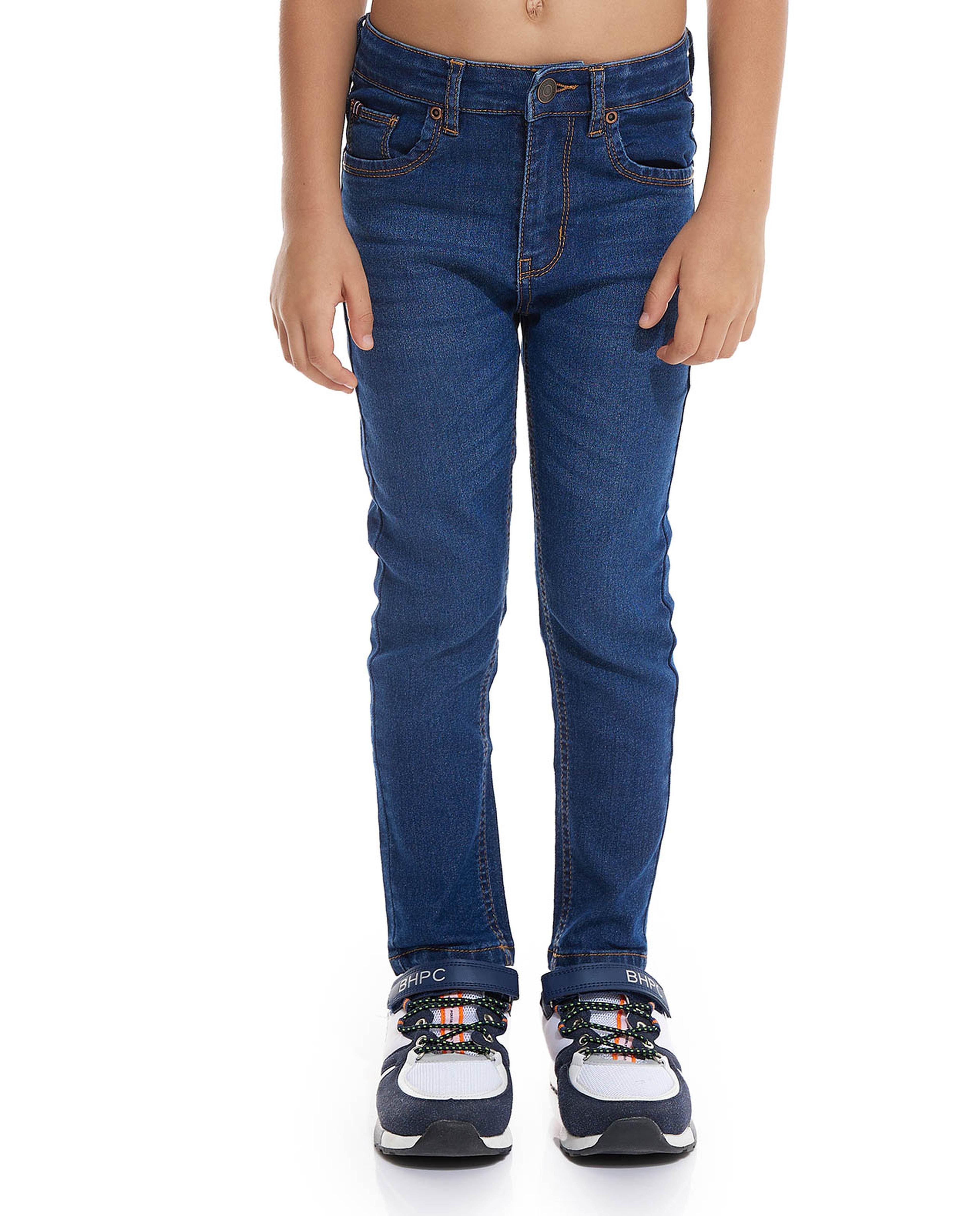 بنطلون جينز بزر