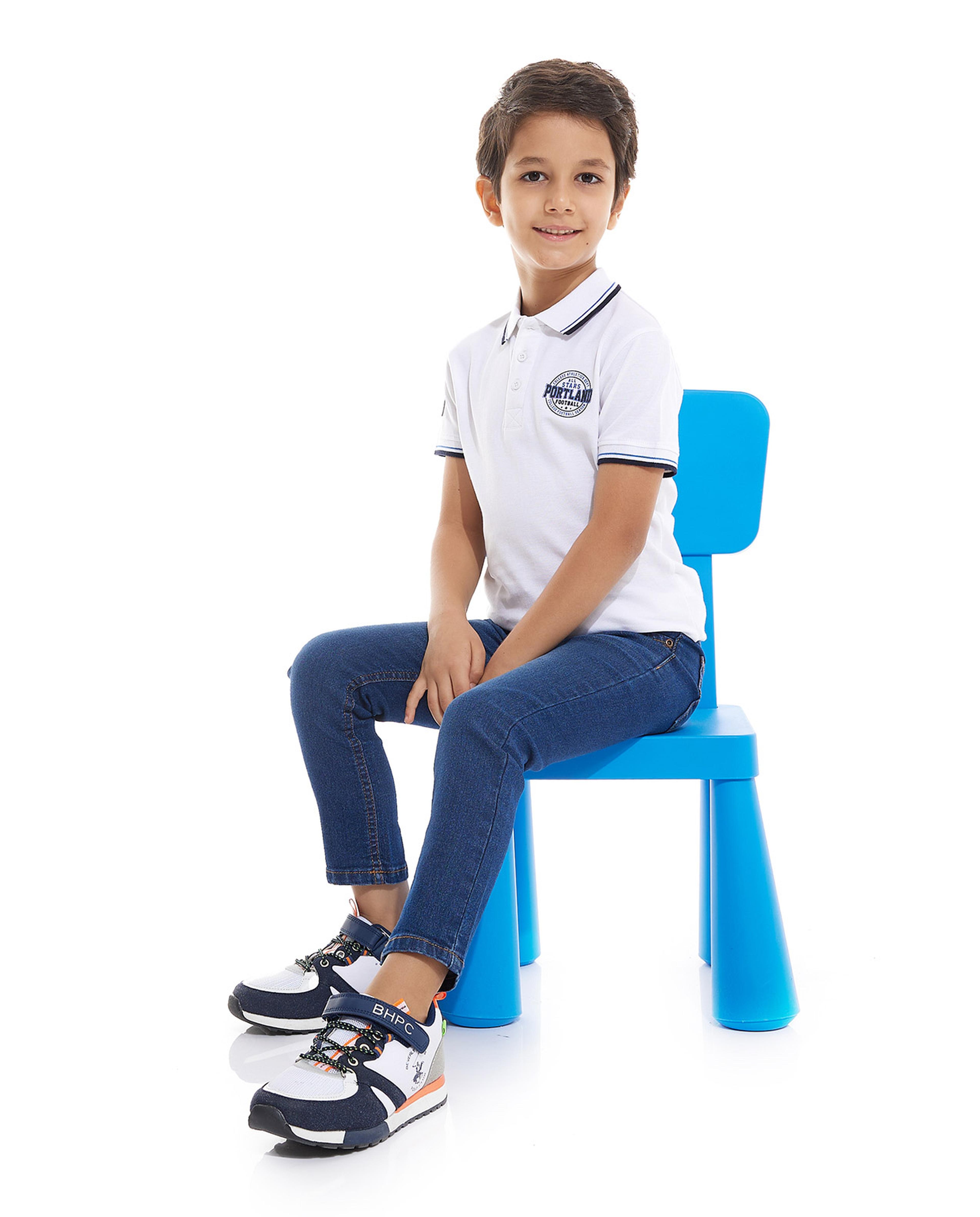 بنطلون جينز بزر