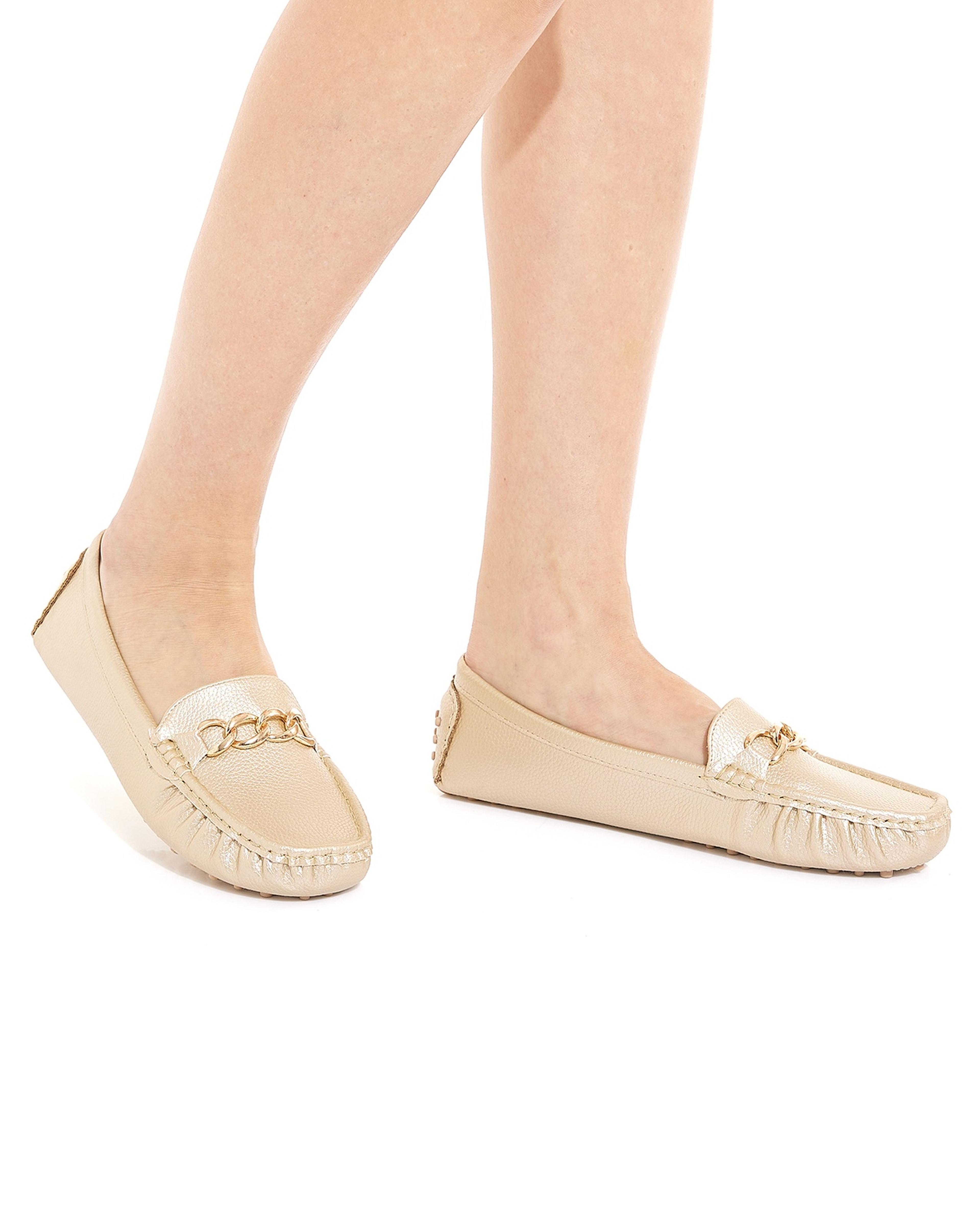 Chain-Link Detail Loafers