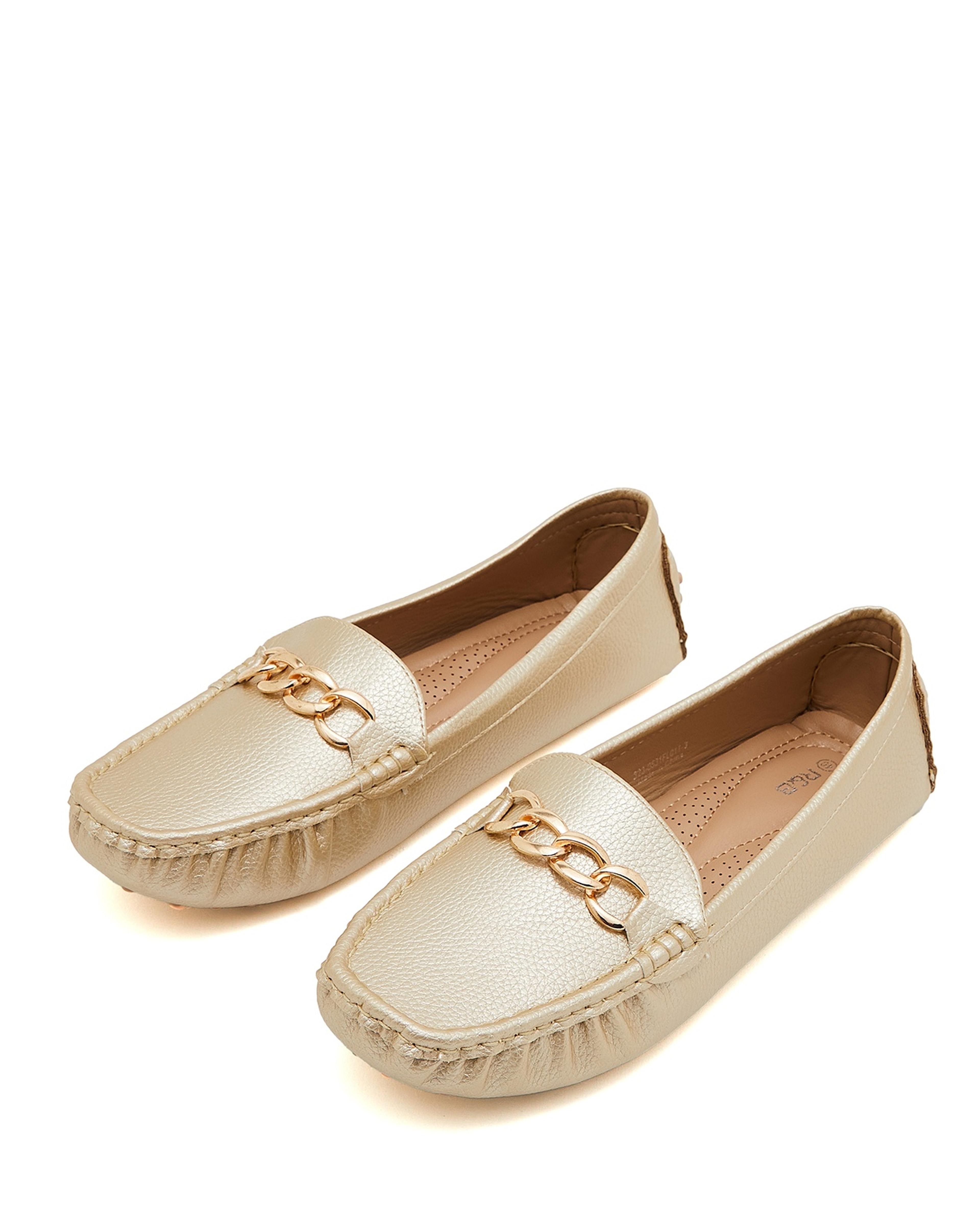 Chain-Link Detail Loafers