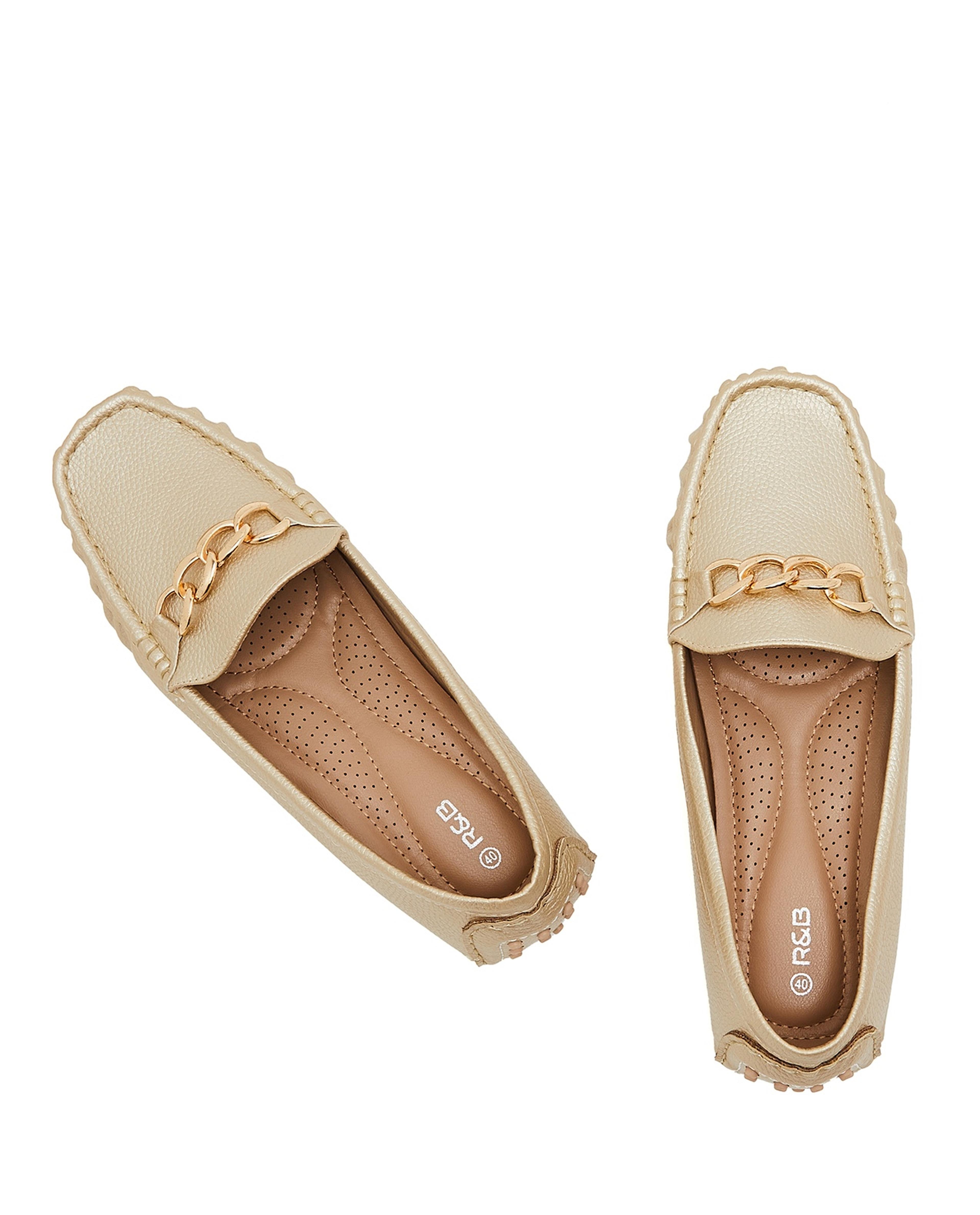 Chain-Link Detail Loafers