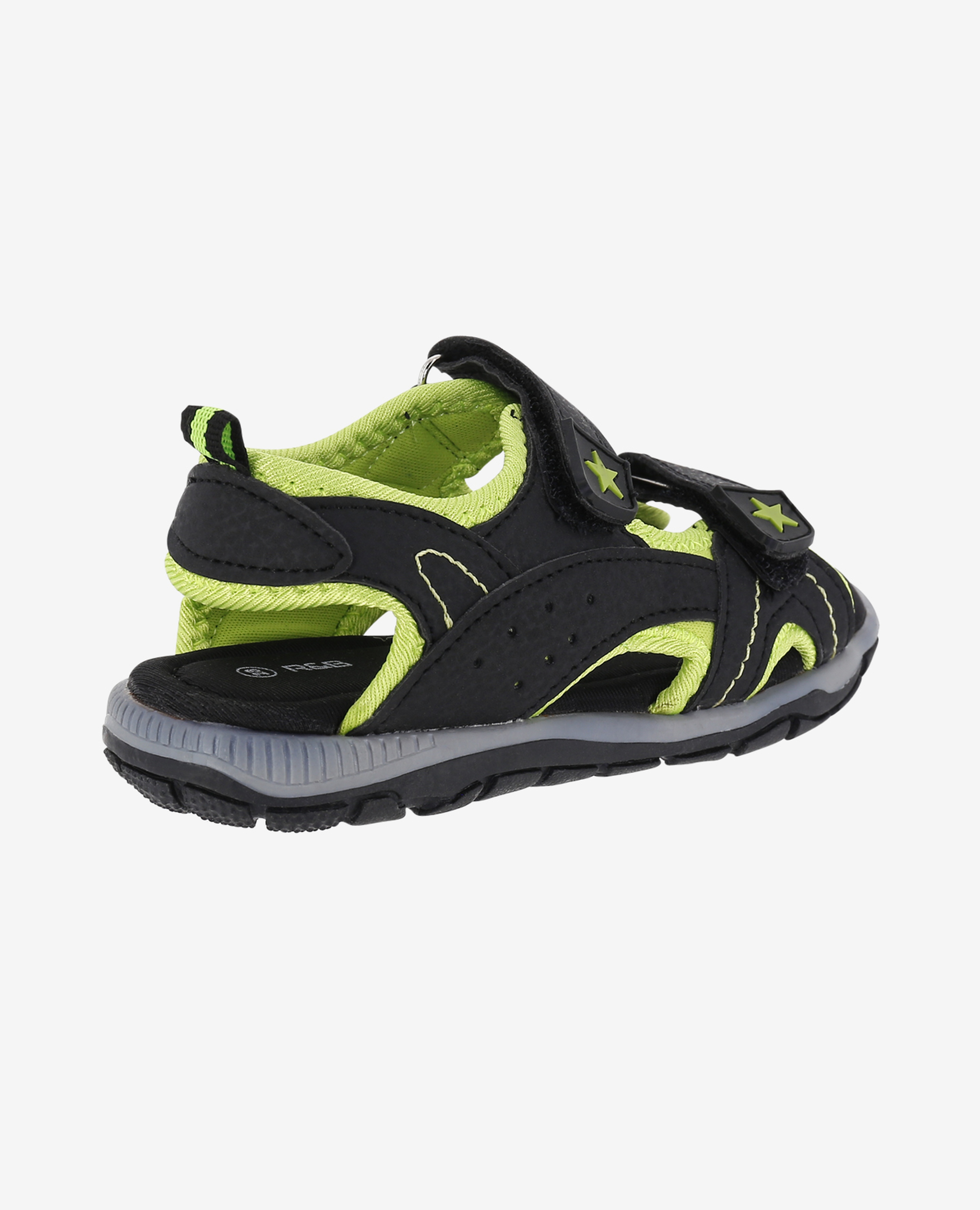 Black and Green Sandal Slides