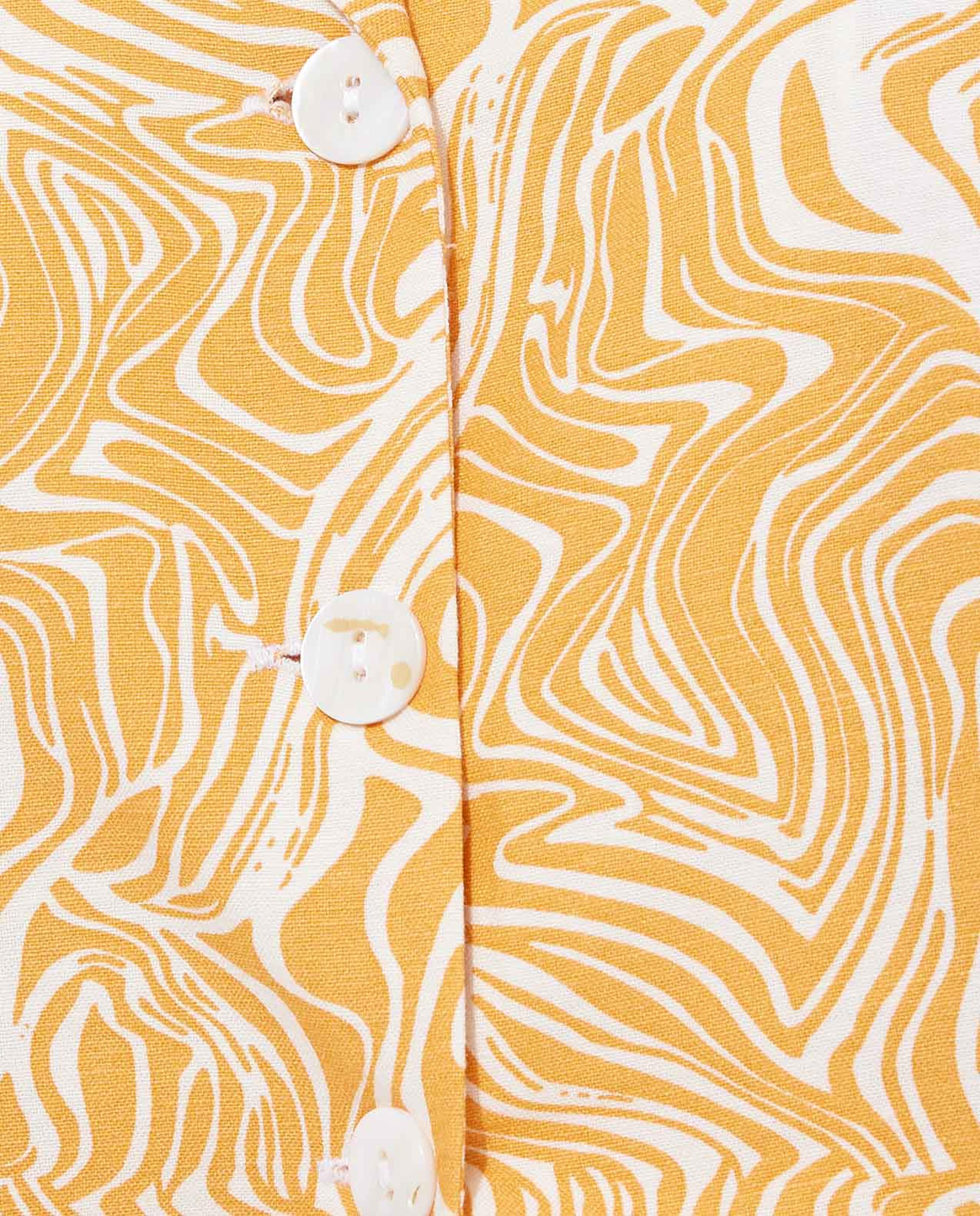 قميص بدون أكمام بياقة ليبل برباط خصر