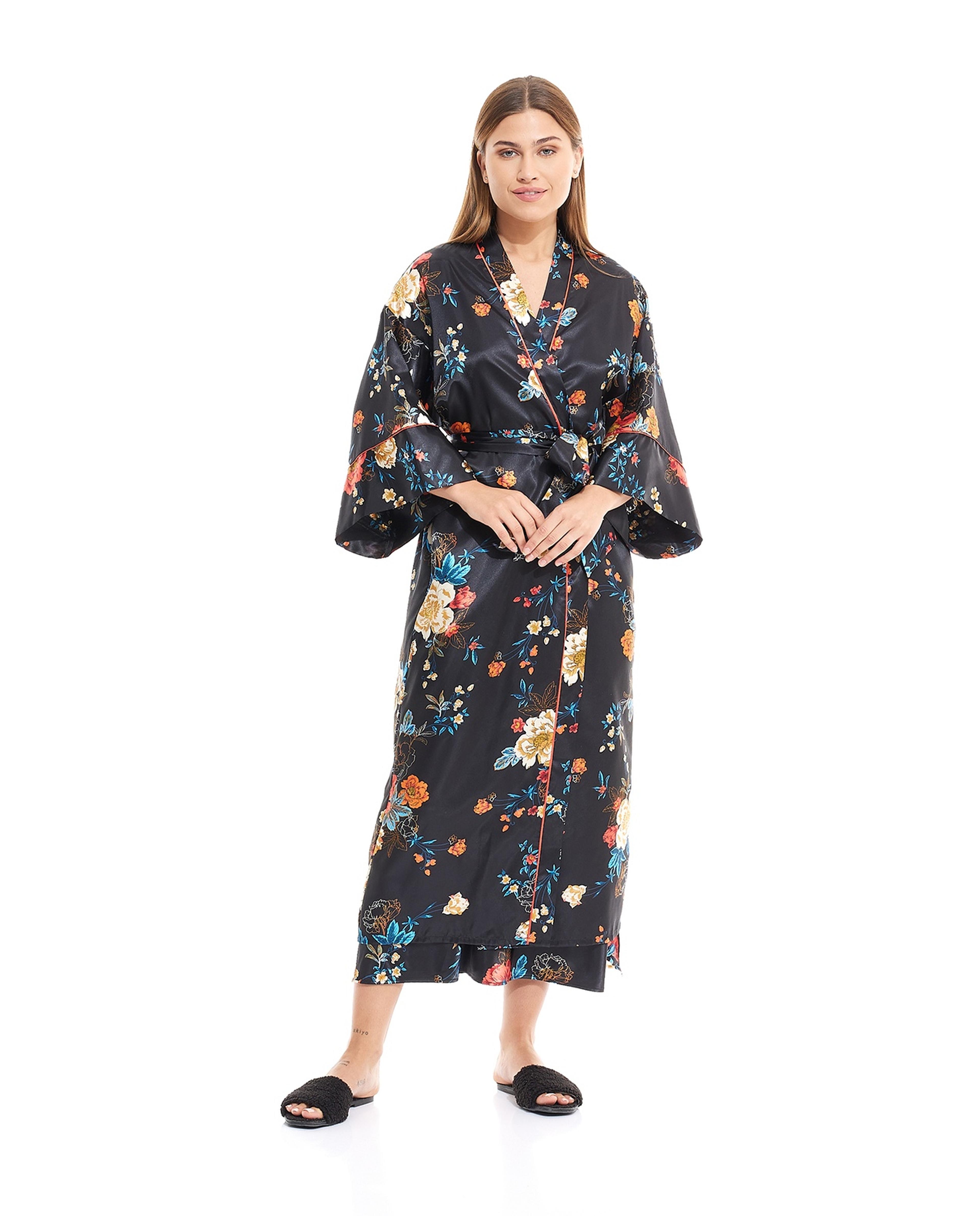 Floral Print Night Robe