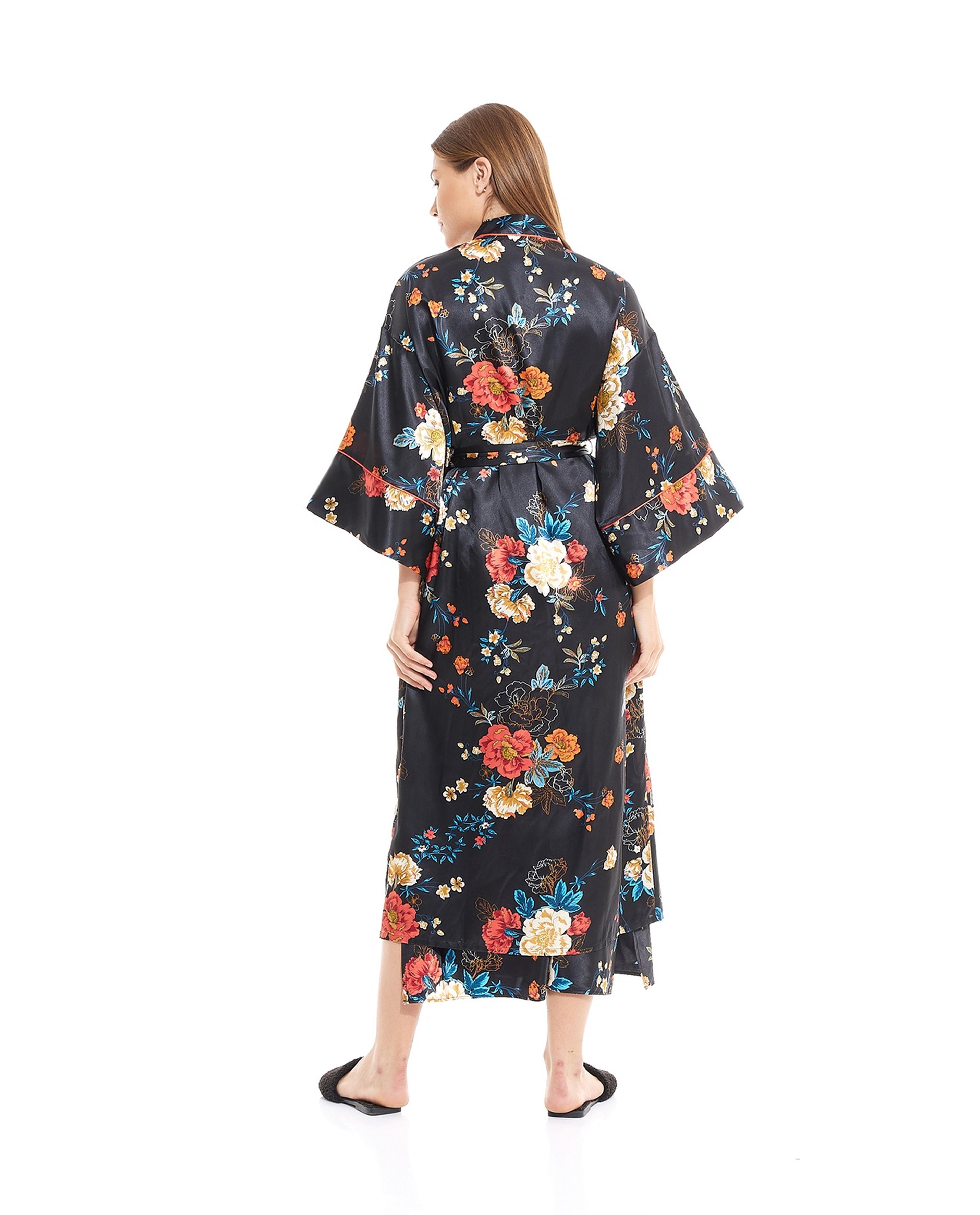 Floral Print Night Robe