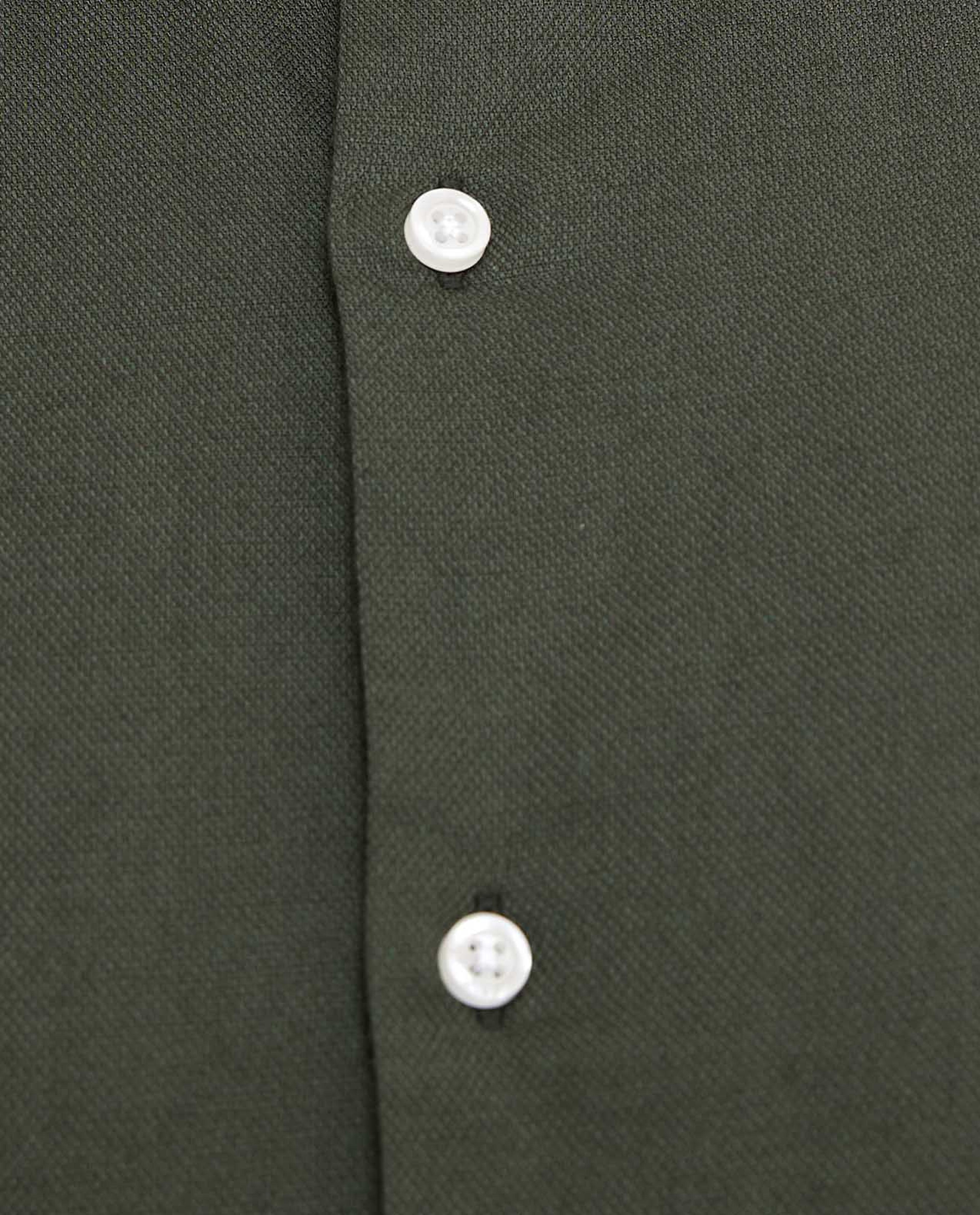 Solid Shirt with Stand Collar and Long Sleeves