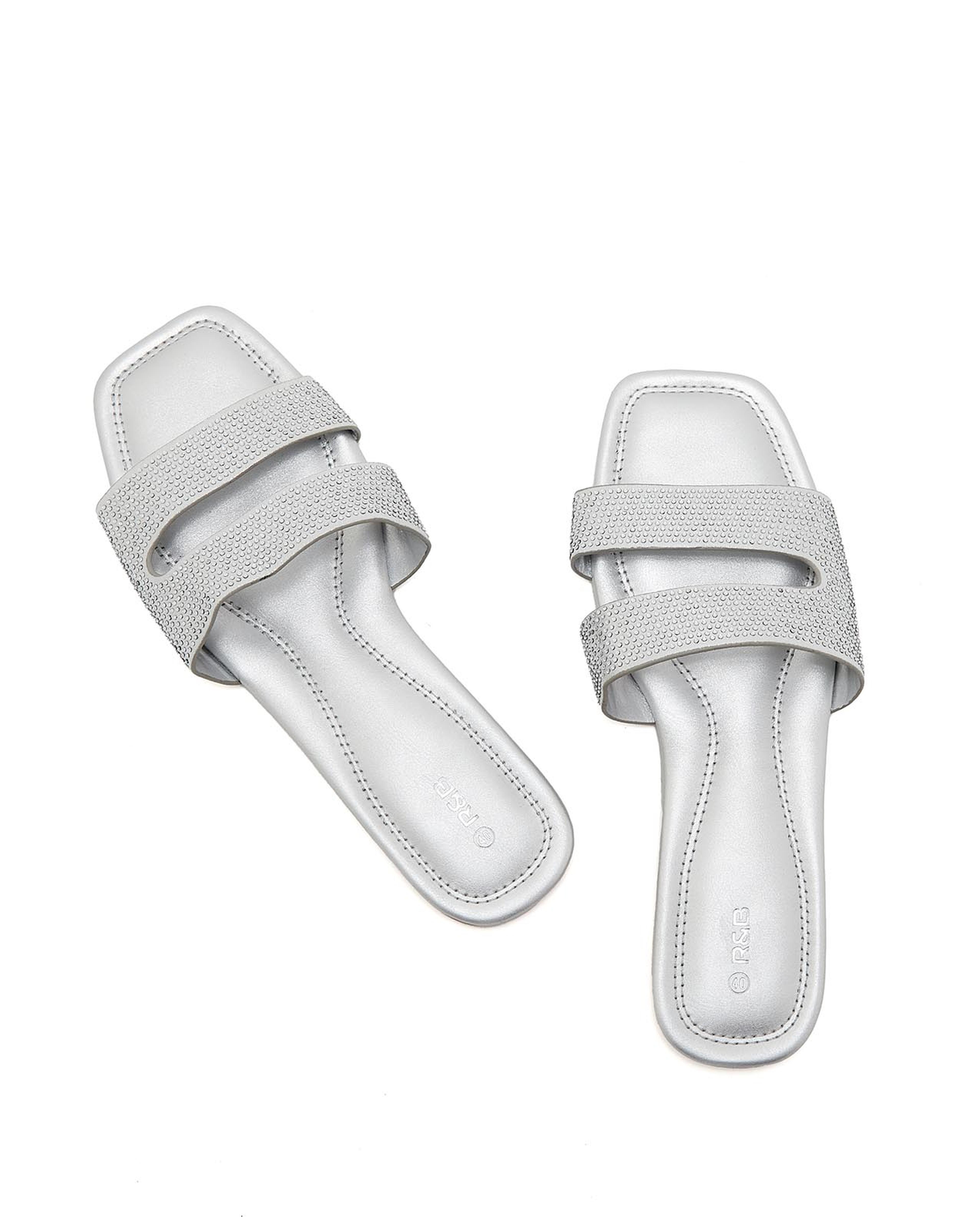 Cut-Out Strap Flat Sandals