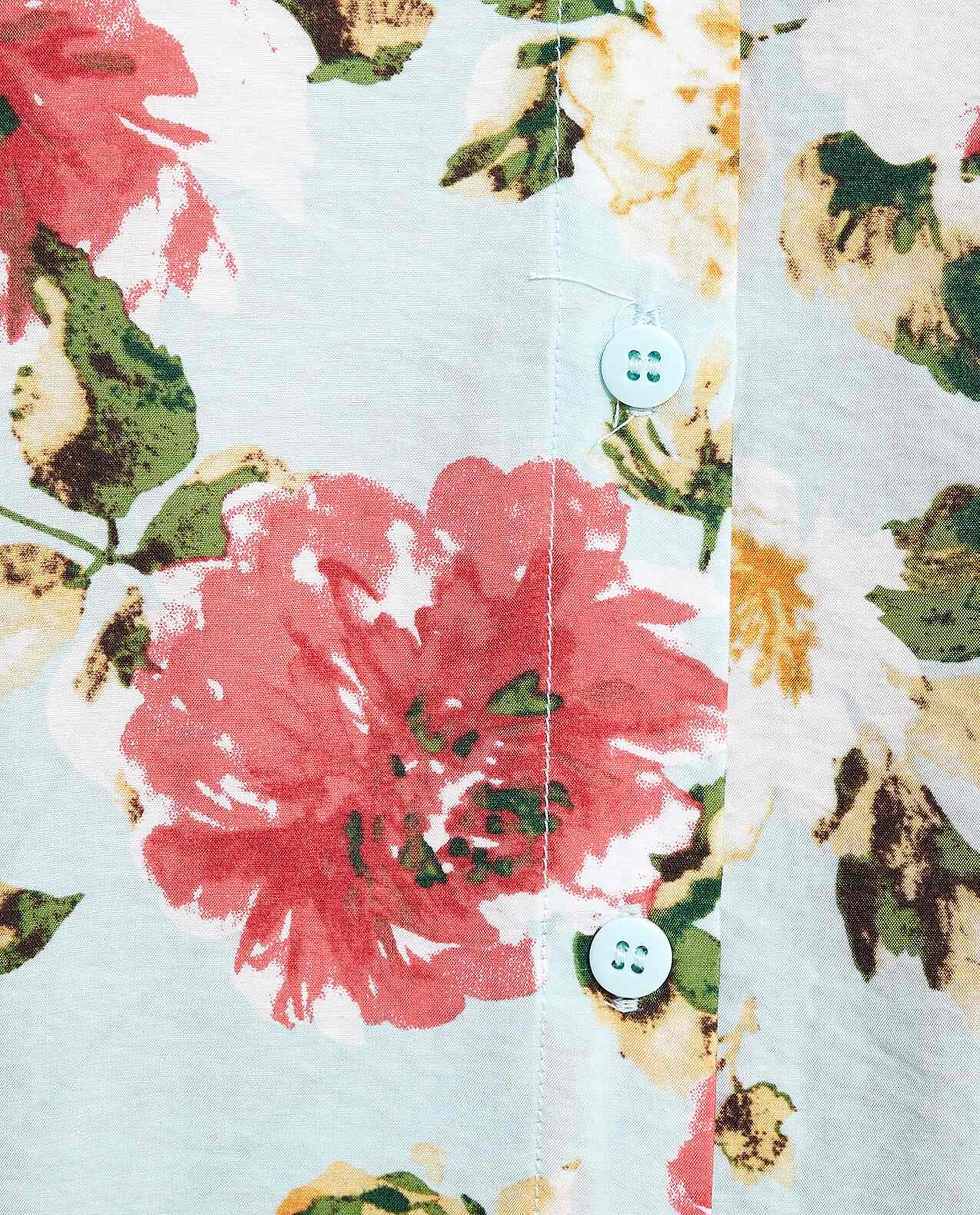 Patterned Tunic with Tie-Up Neck and Long Sleeves