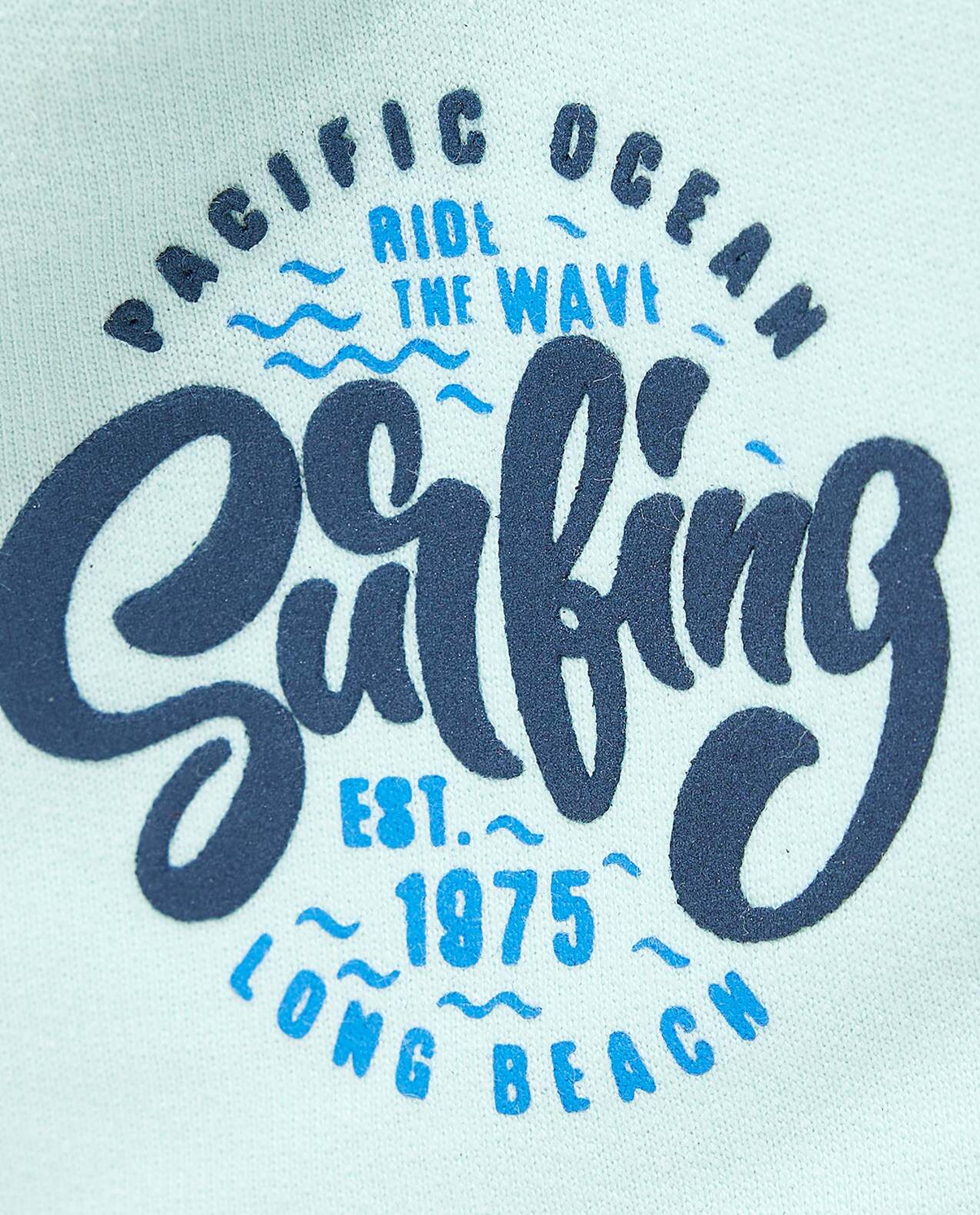 Print Detail Shorts with Drawstring Waist