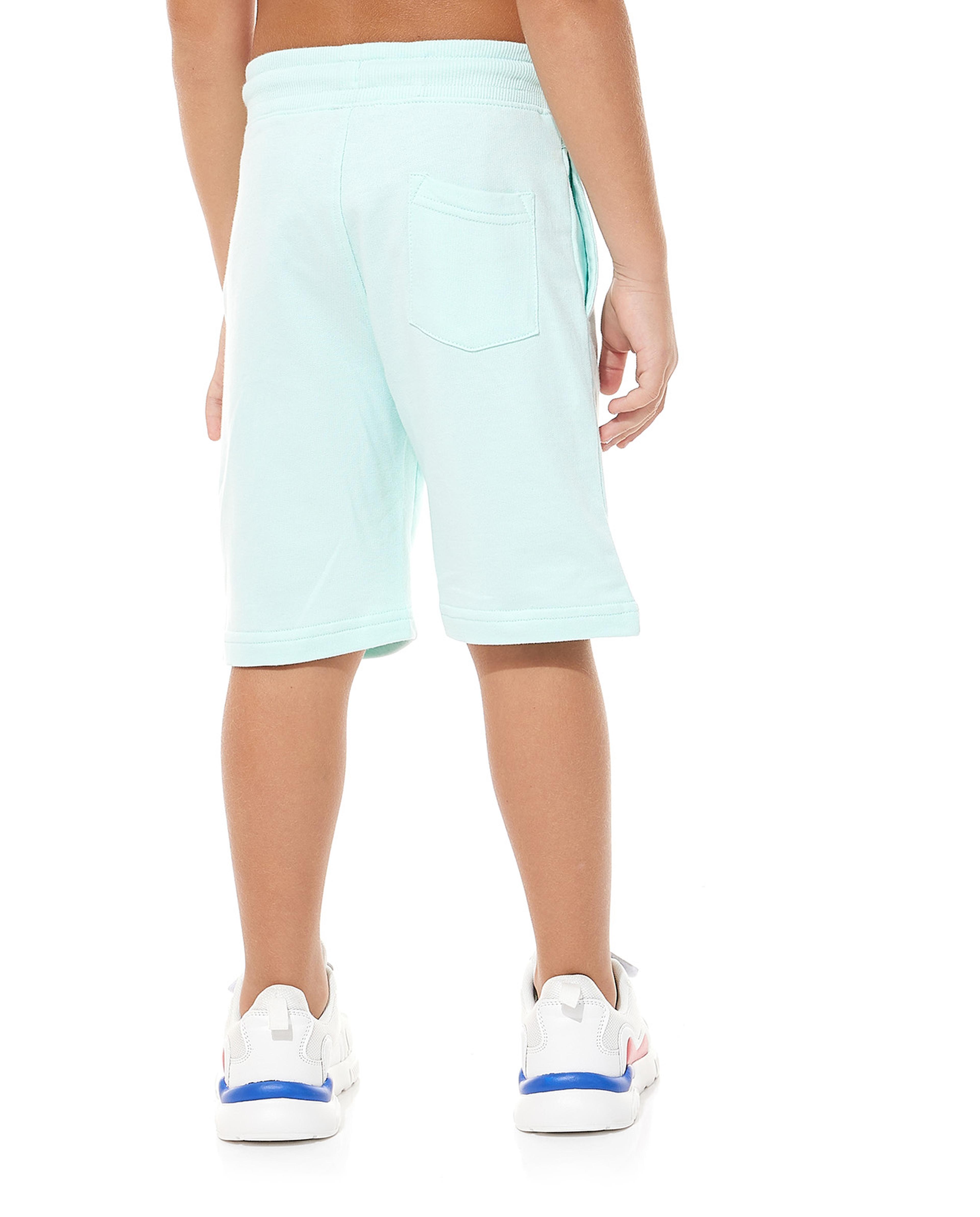 Print Detail Shorts with Drawstring Waist