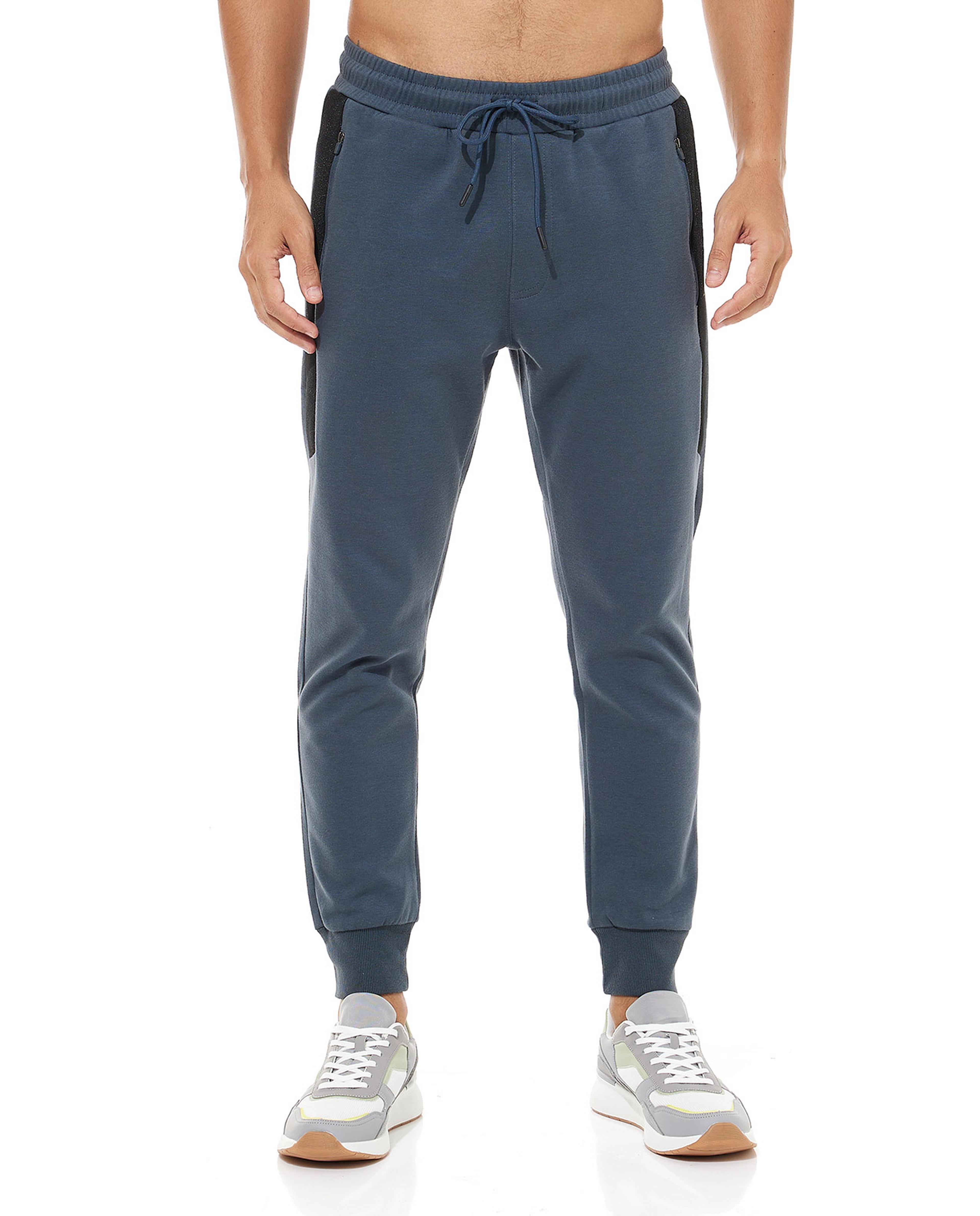 بنطال جوغر رياضي برباط مطاطي وألوان متباينة