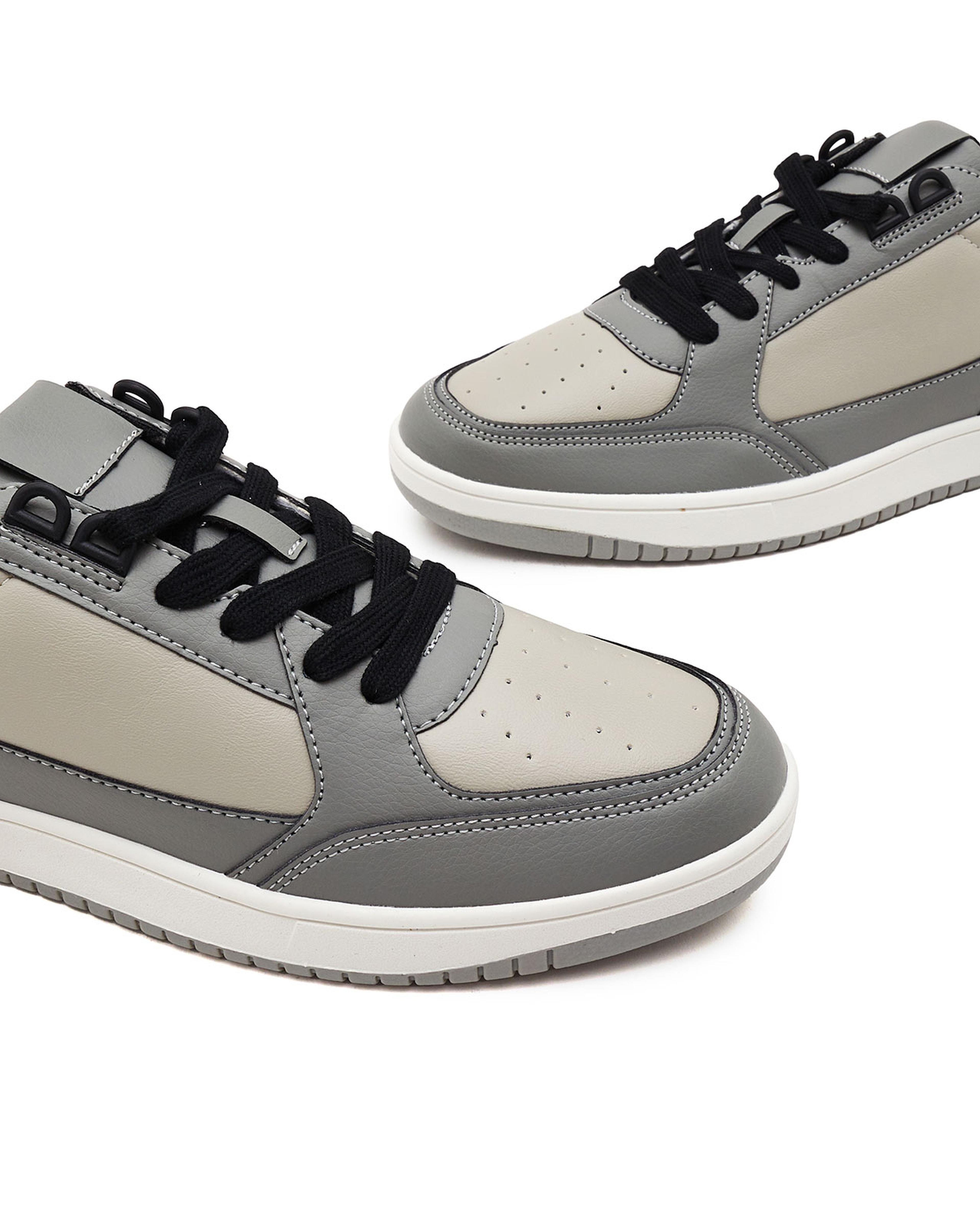 Color Block Lace-Up Sneakers