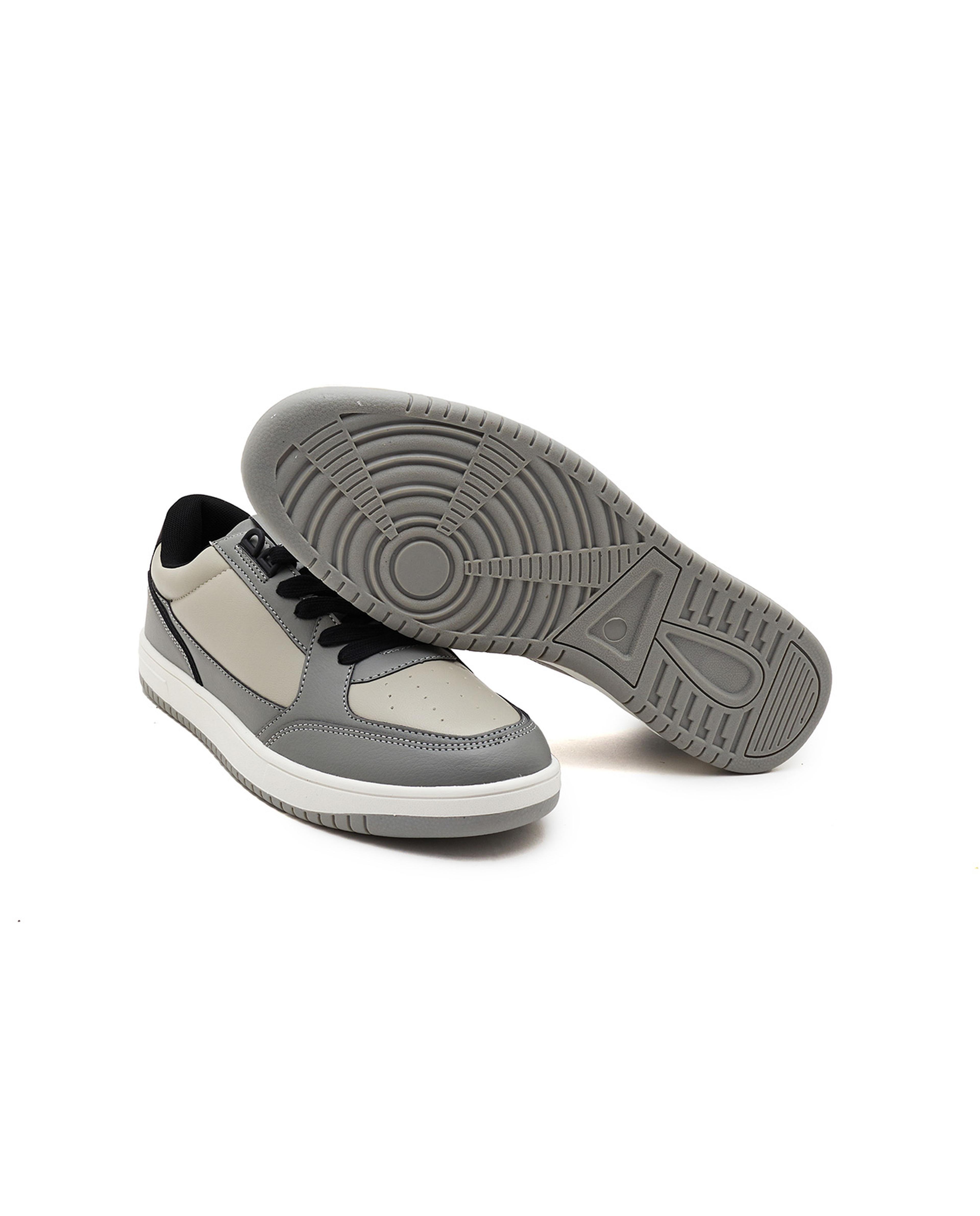 Color Block Lace-Up Sneakers