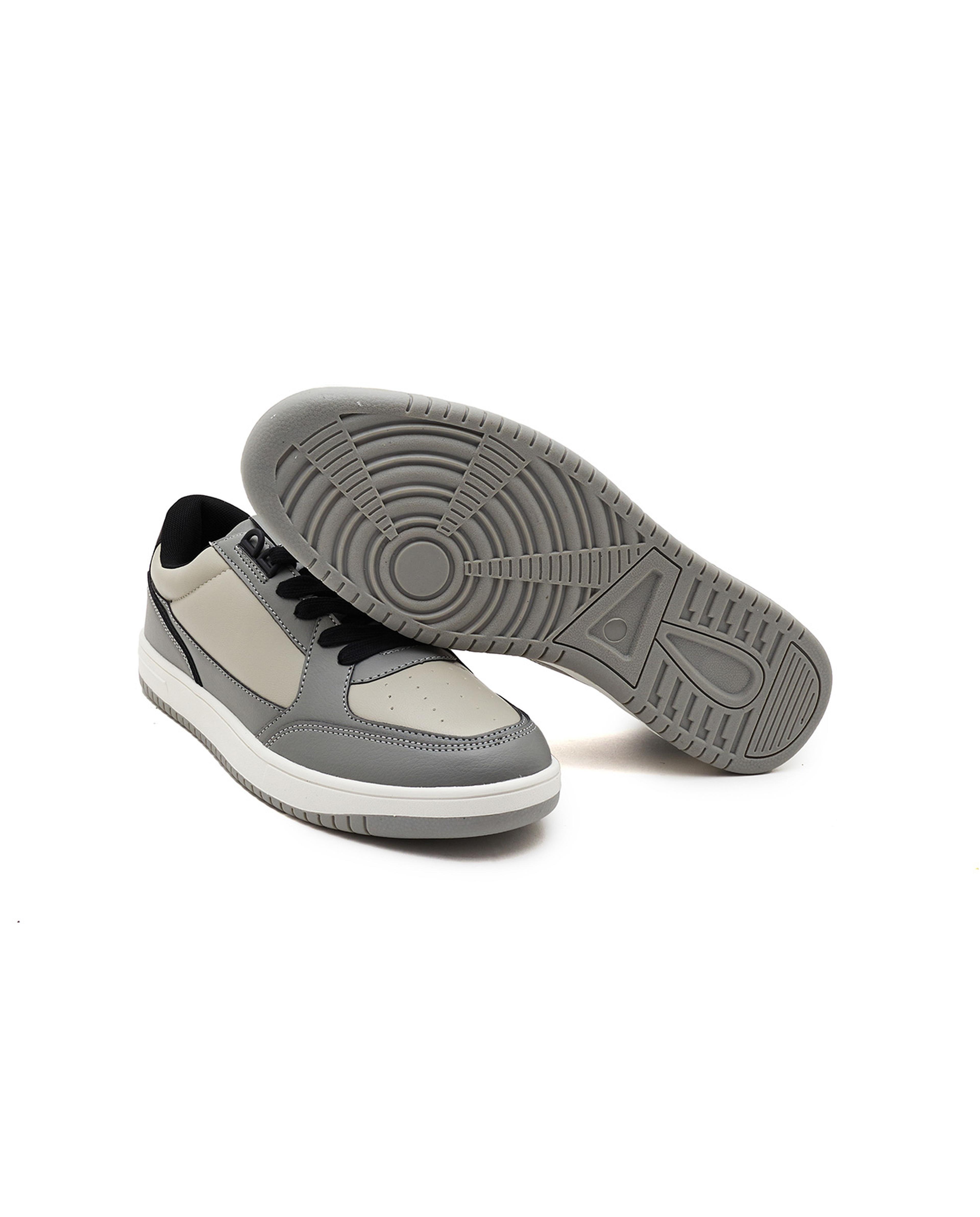 Color Block Lace-Up Sneakers